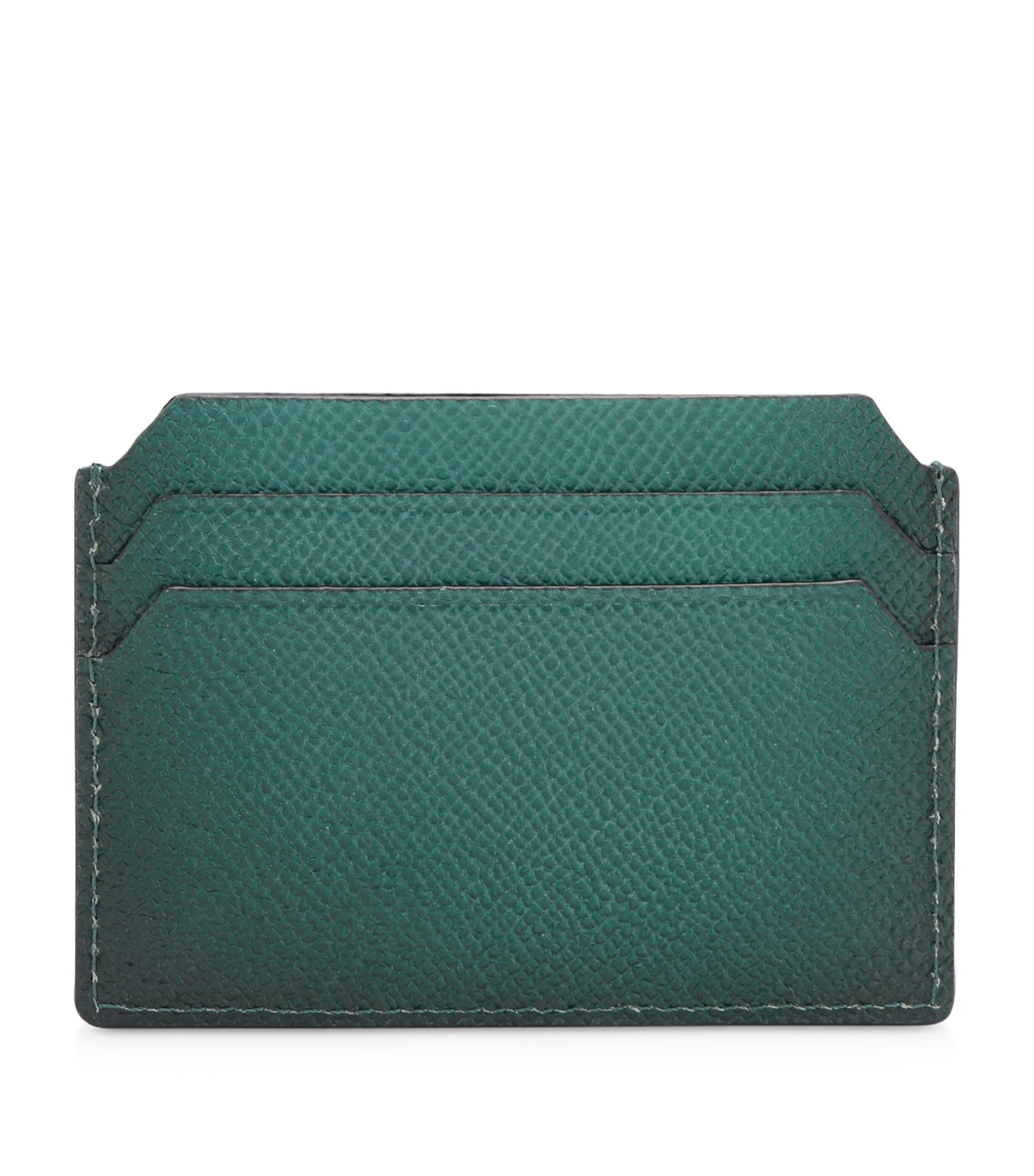Leather Card Holder GREEN Image 2