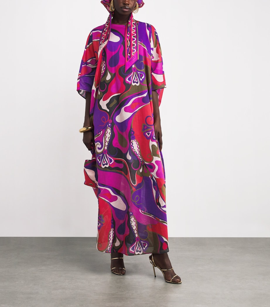 Cotton Kaftan Maxi Dress 017/MULTICOLOR Image 2