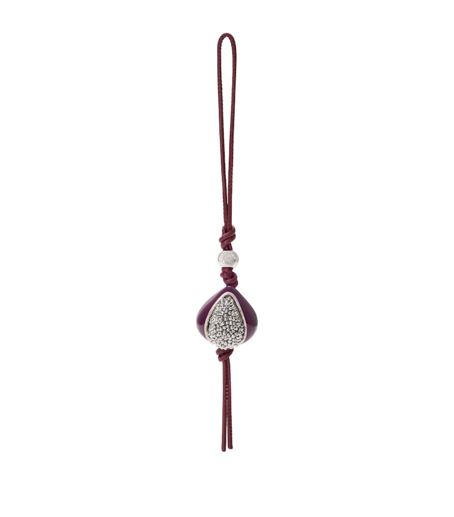 LOEWE Leather Fig Bag Charm Purple/silver Image 1