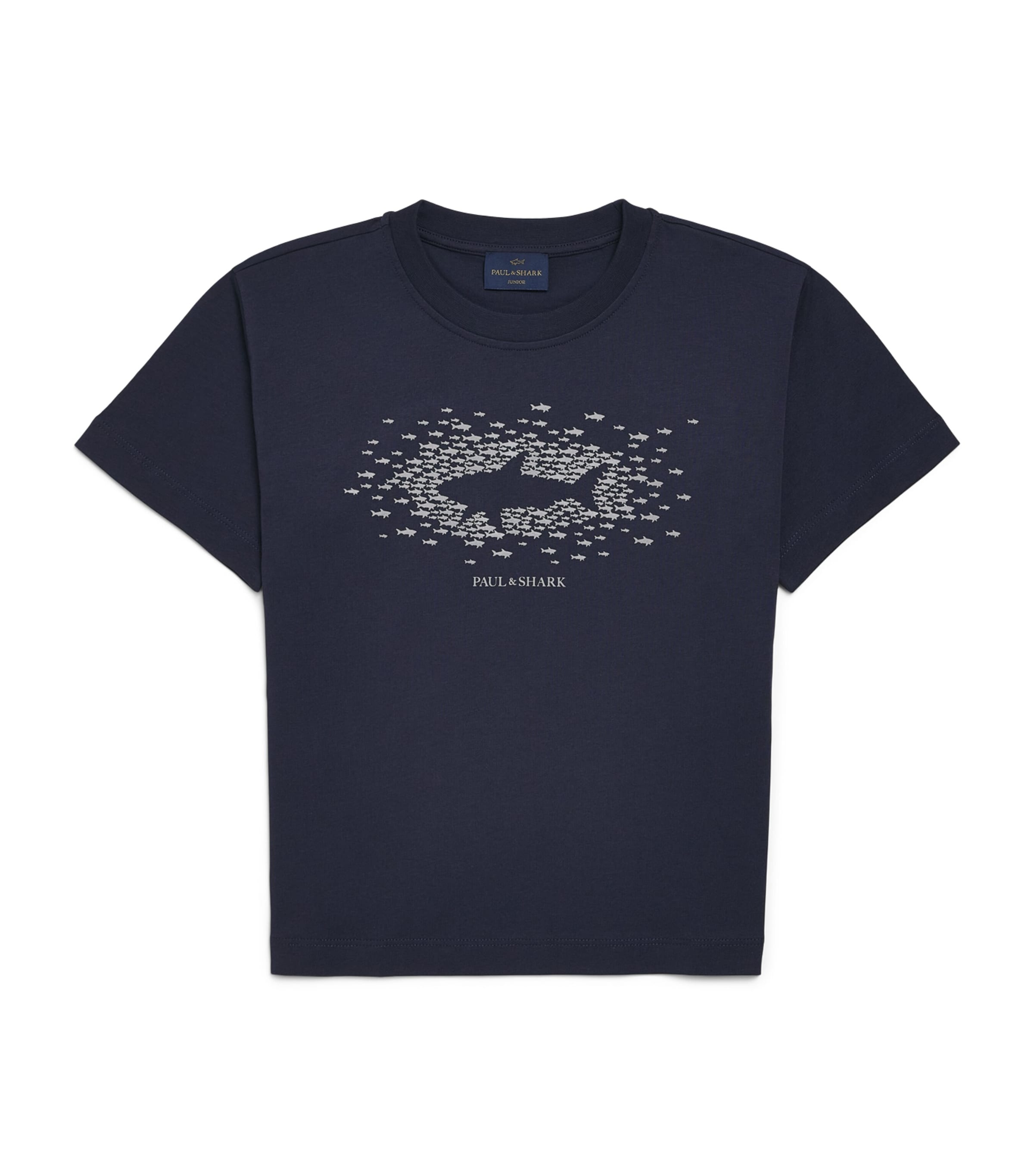 Paul & Shark Cotton Logo T-Shirt (4-16 Years) Blu Shark Image 1