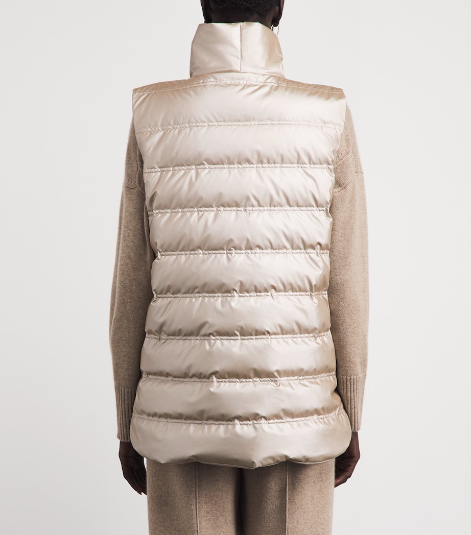 Down Reversible Gilet OYSTER Image 5