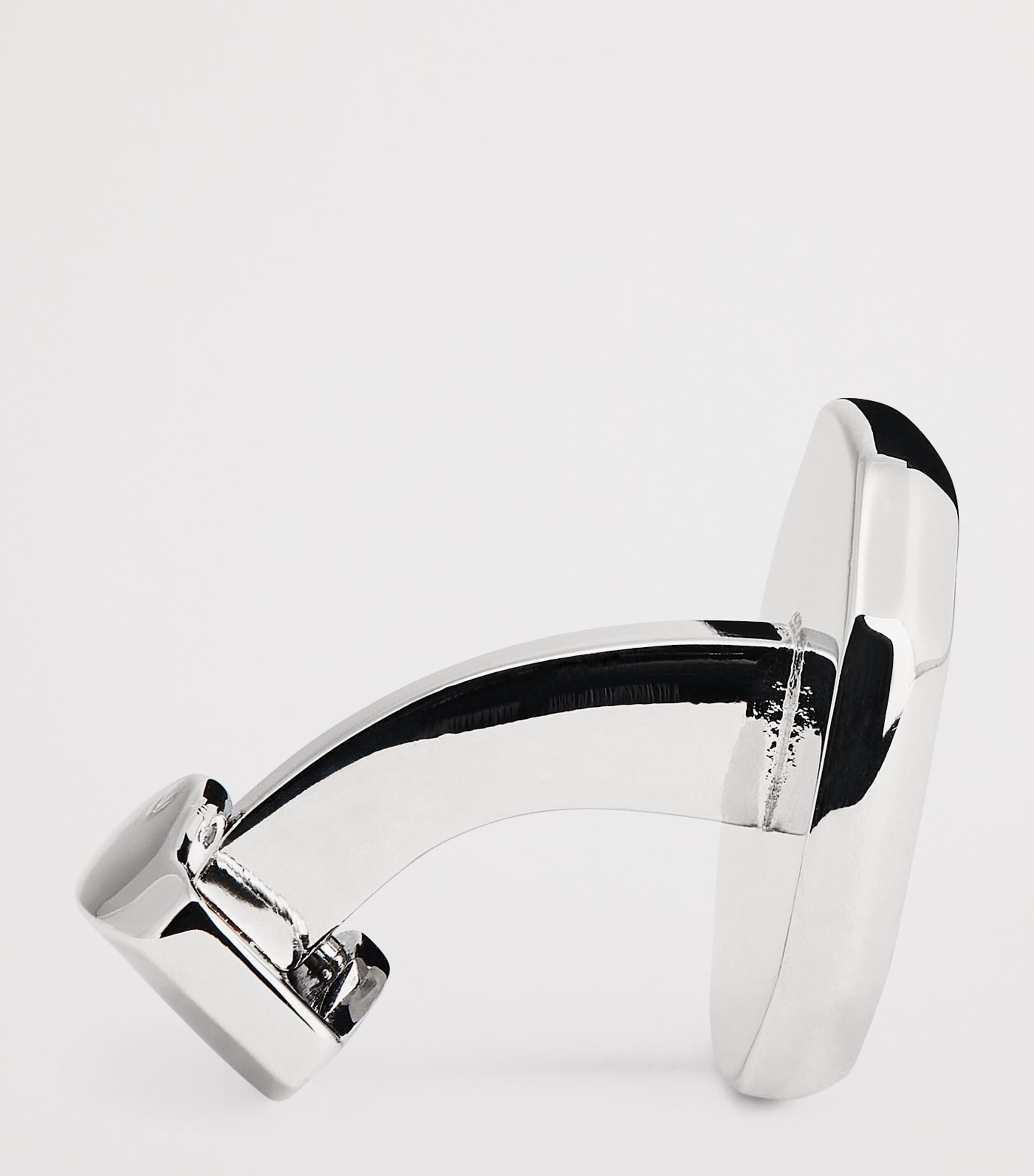 Tateossian White Bronze Malachite-Detail Octagon Cufflinks Green Image 4