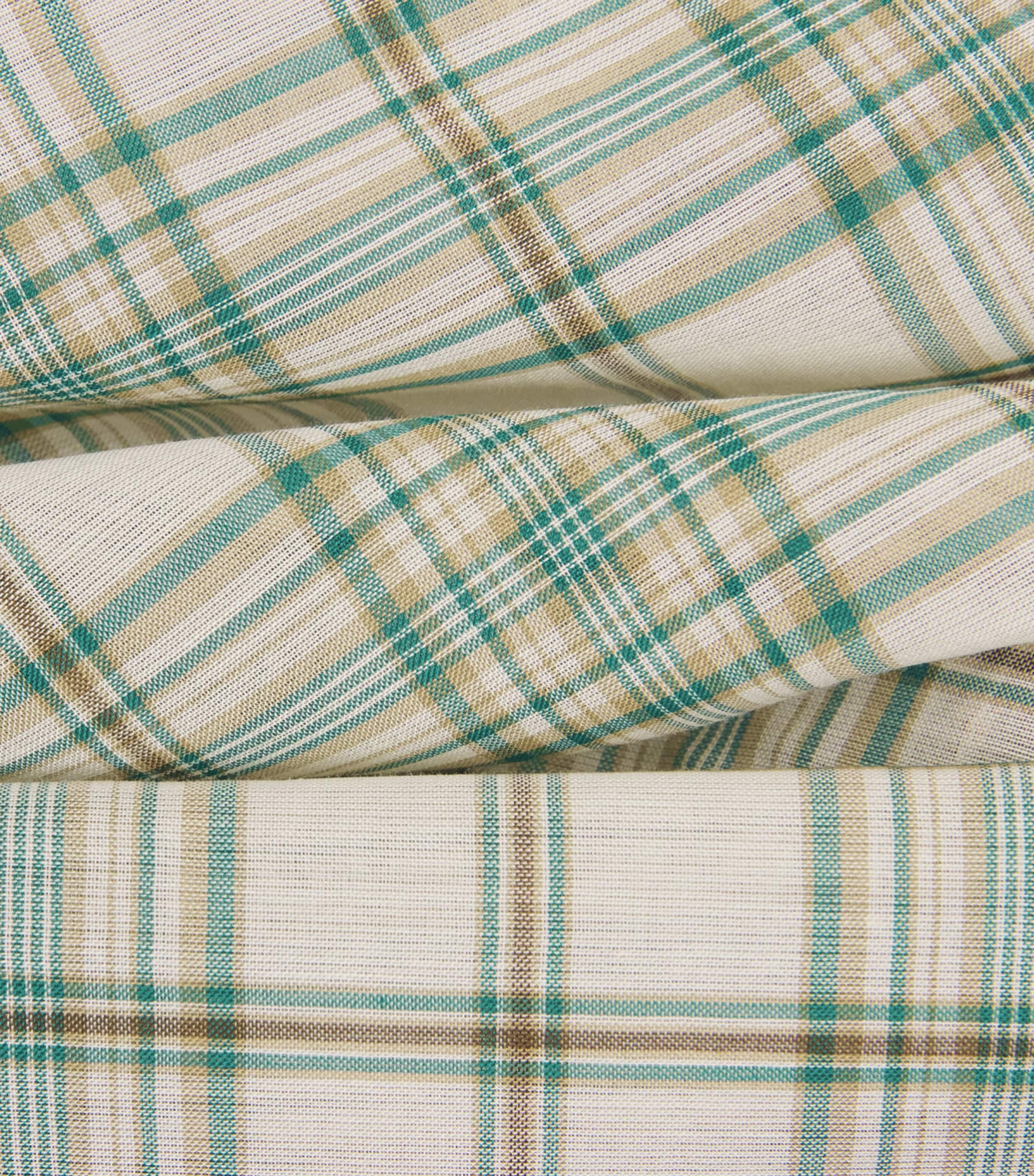 AMI Paris Mens Check Boxy Shirt Vrt Spnblnc Crm Image 6