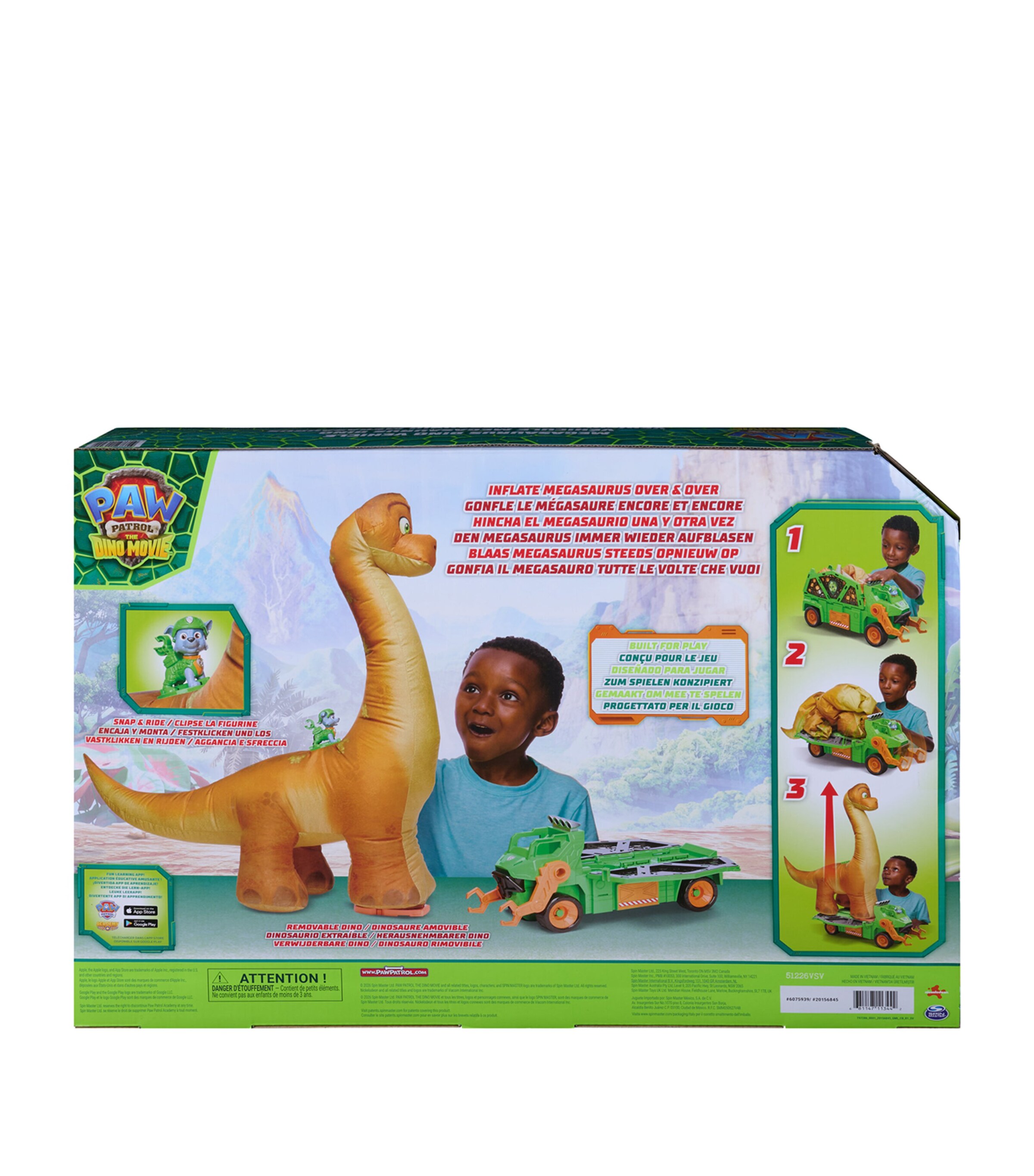 PAW Patrol PAW Patrol: The Dino Movie, Megasaurus Dino Vehicle Image 3