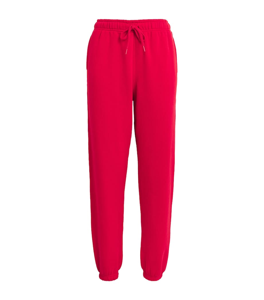 Polo Ralph Lauren Womens Cotton-Blend Polo Pony Sweatpants Red Image 1