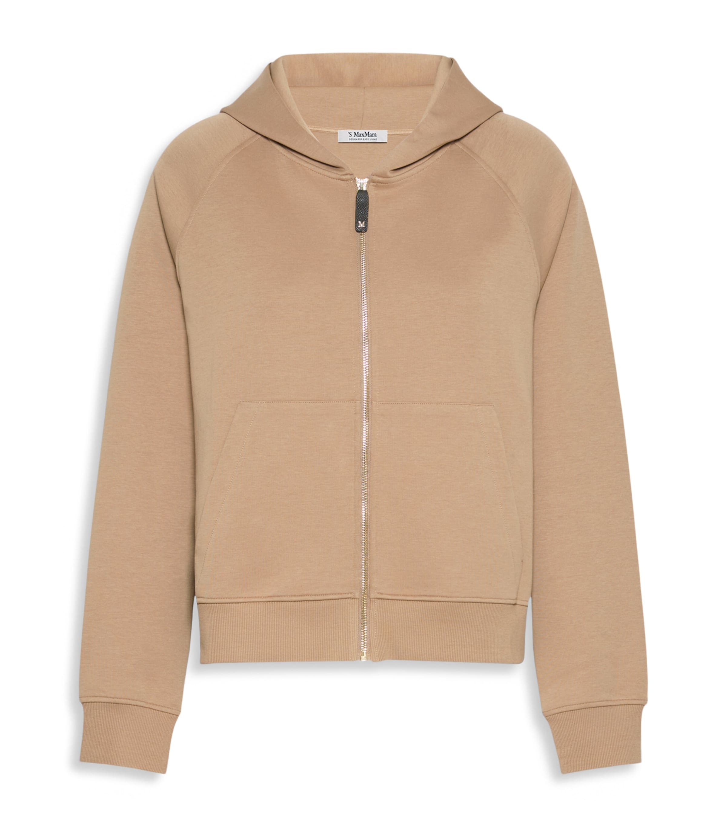 Max Mara Womens Zip-Through Hoodie Camel Image 1