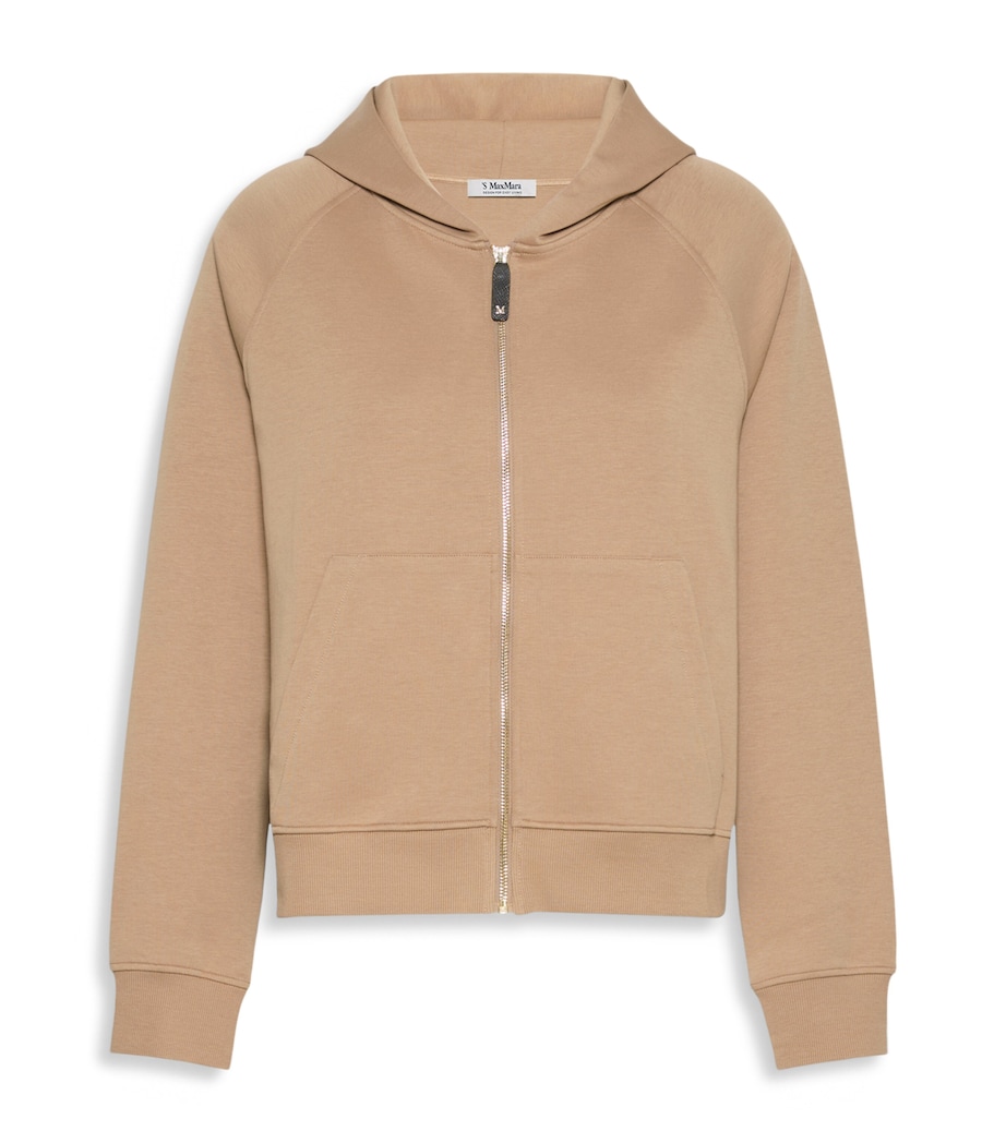 Max Mara Womens Zip-Through Hoodie Camel Image 1