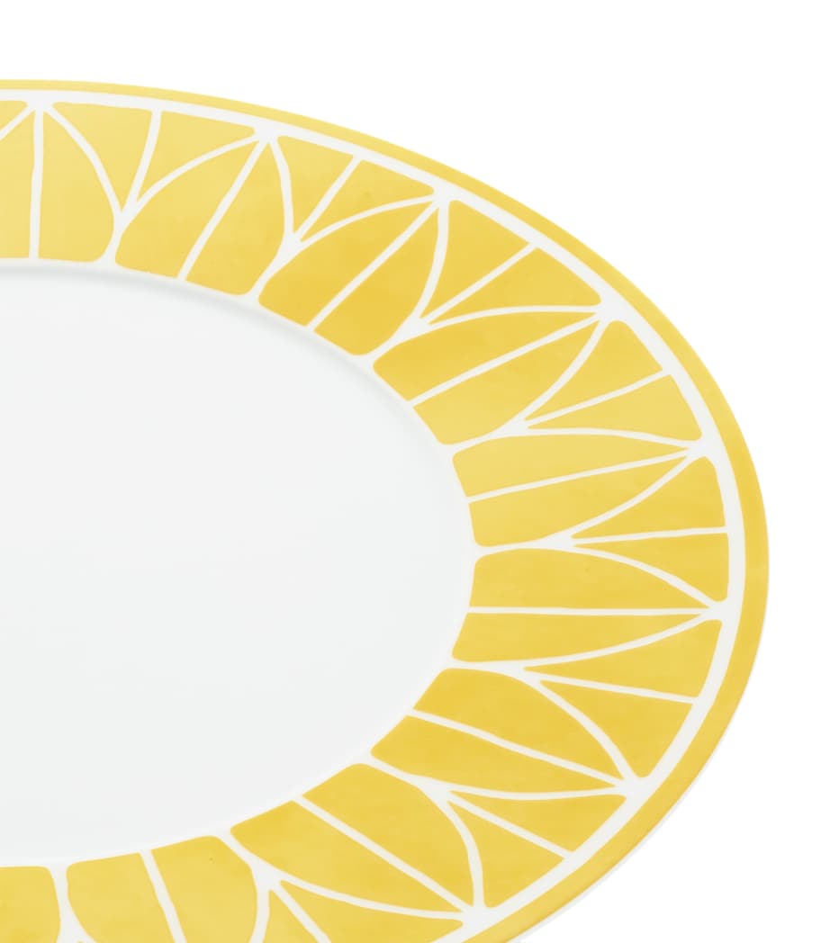 Christofle Porcelain Malmaison Riviera Dinner Plate (27cm) White/yellow Image 3