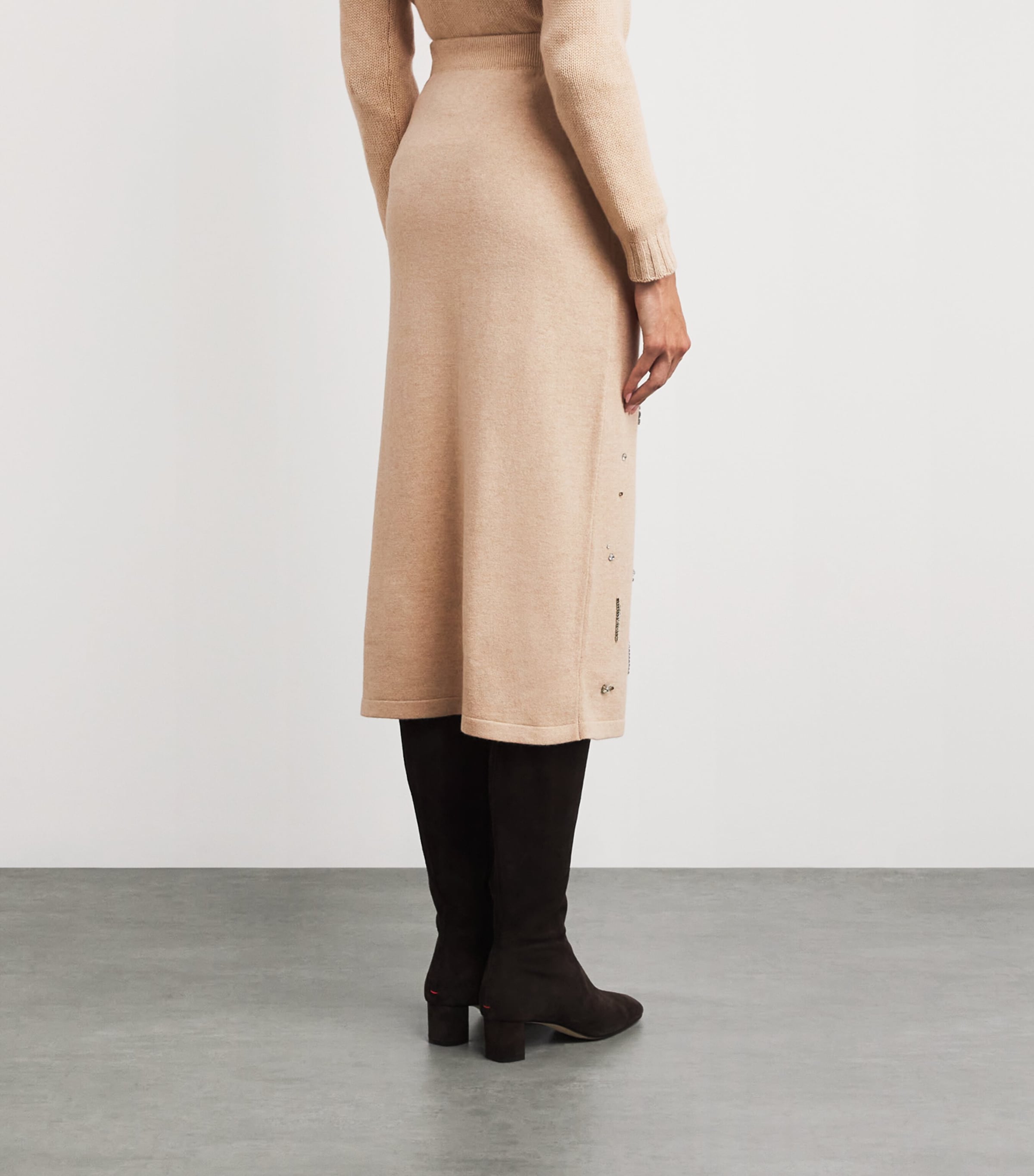 Wool-Silk-Cashmere Embellished Skirt 0158 CORDA Image 4