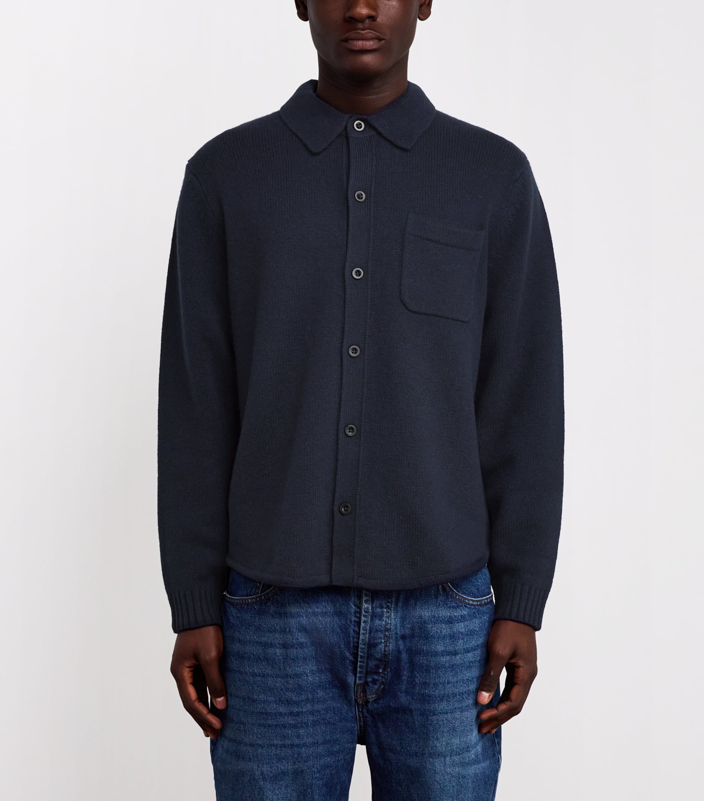 Wool Chest Pocket Cardigan 403 CBL COASTAL Image 3