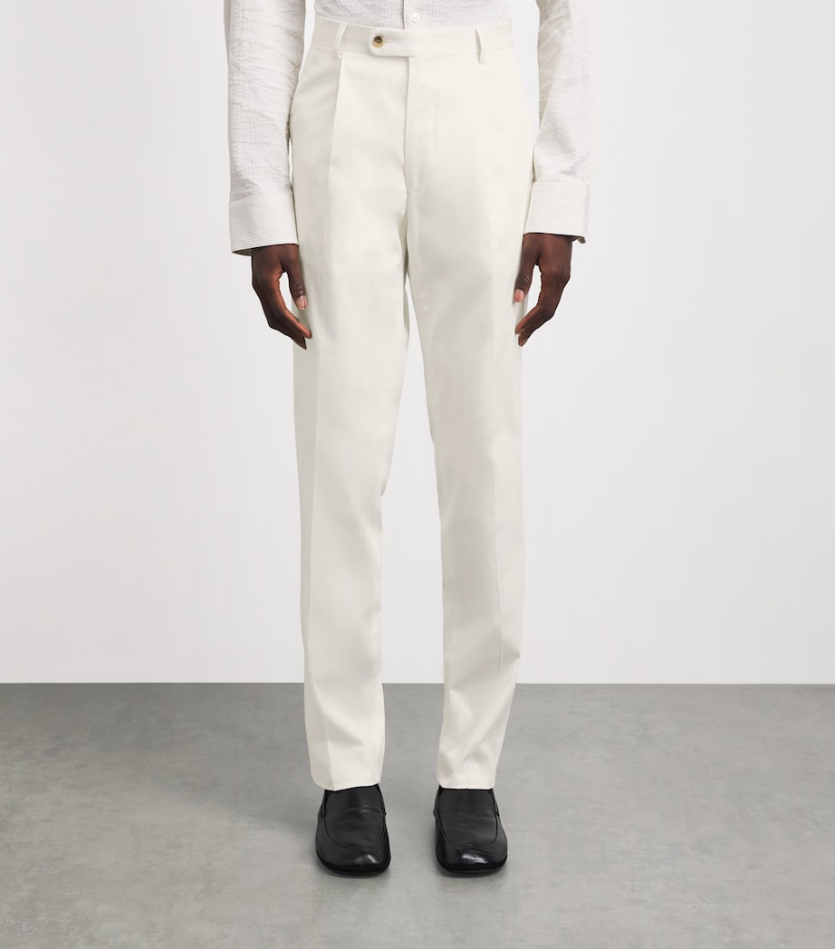 N.Peal Mens Stretch-Cotton Atrani Trousers White Image 4
