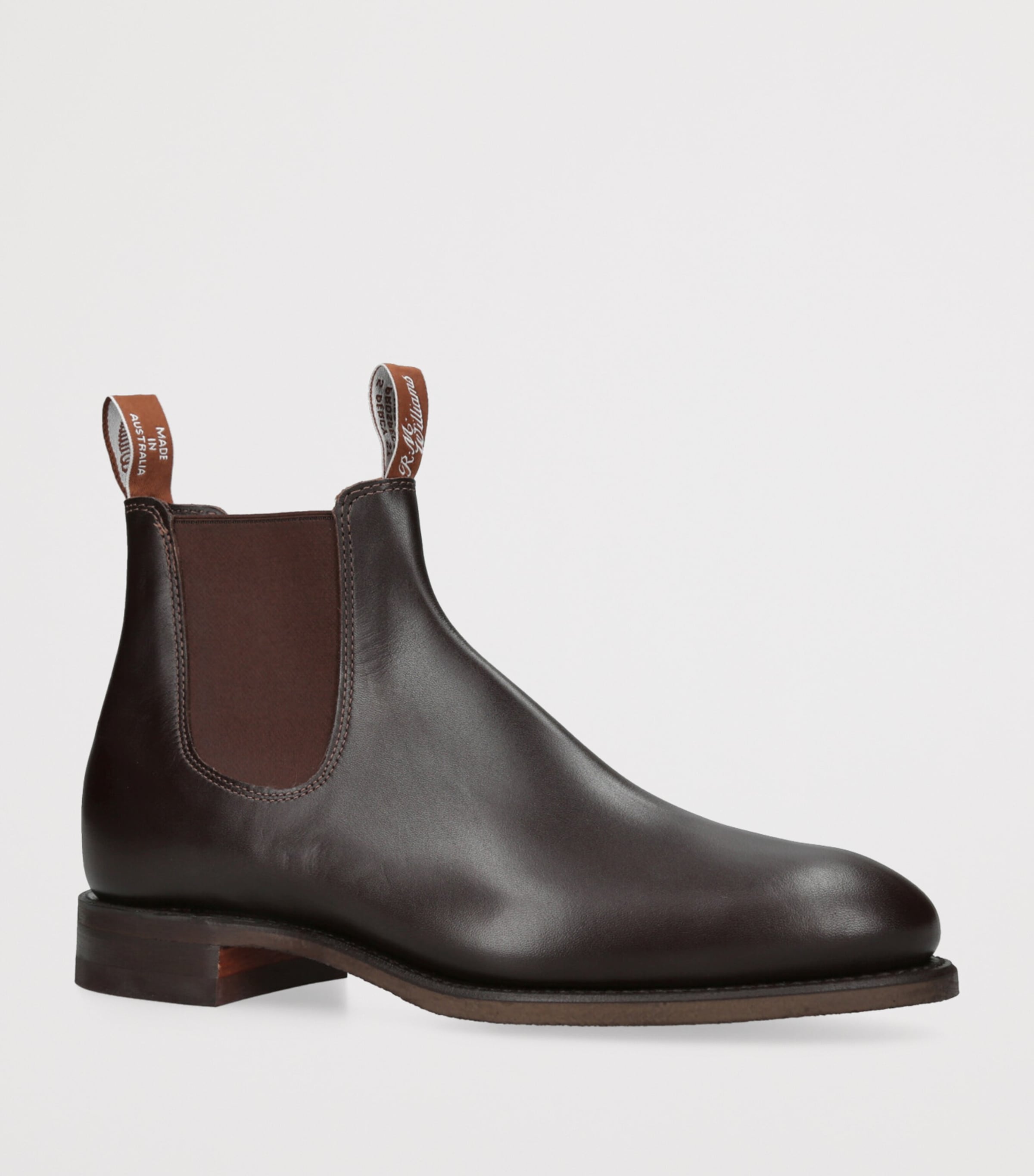 Leather Comfort Turnout Ankle Boots DARK BROWN Image 3