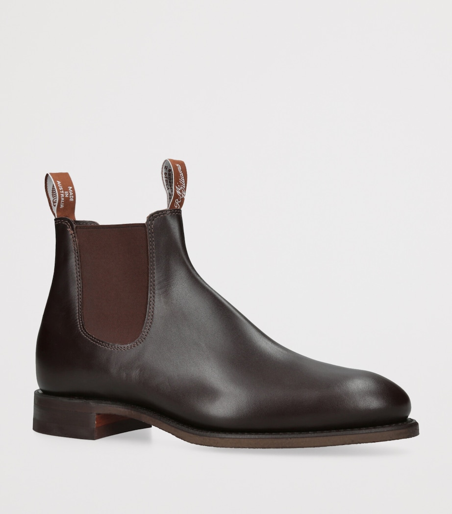 Leather Comfort Turnout Ankle Boots DARK BROWN Image 3