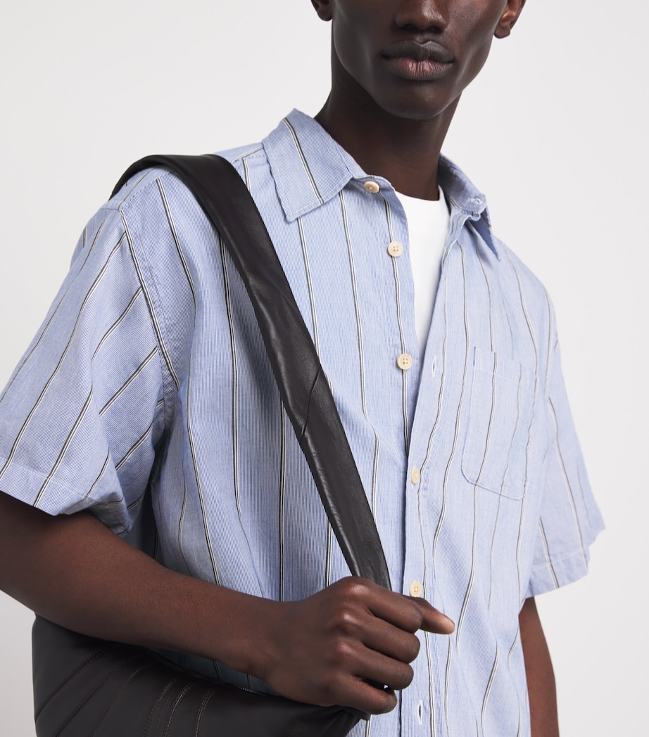 Oliver Spencer Mens Organic Cotton Atlanta Shirt Blue Image 3