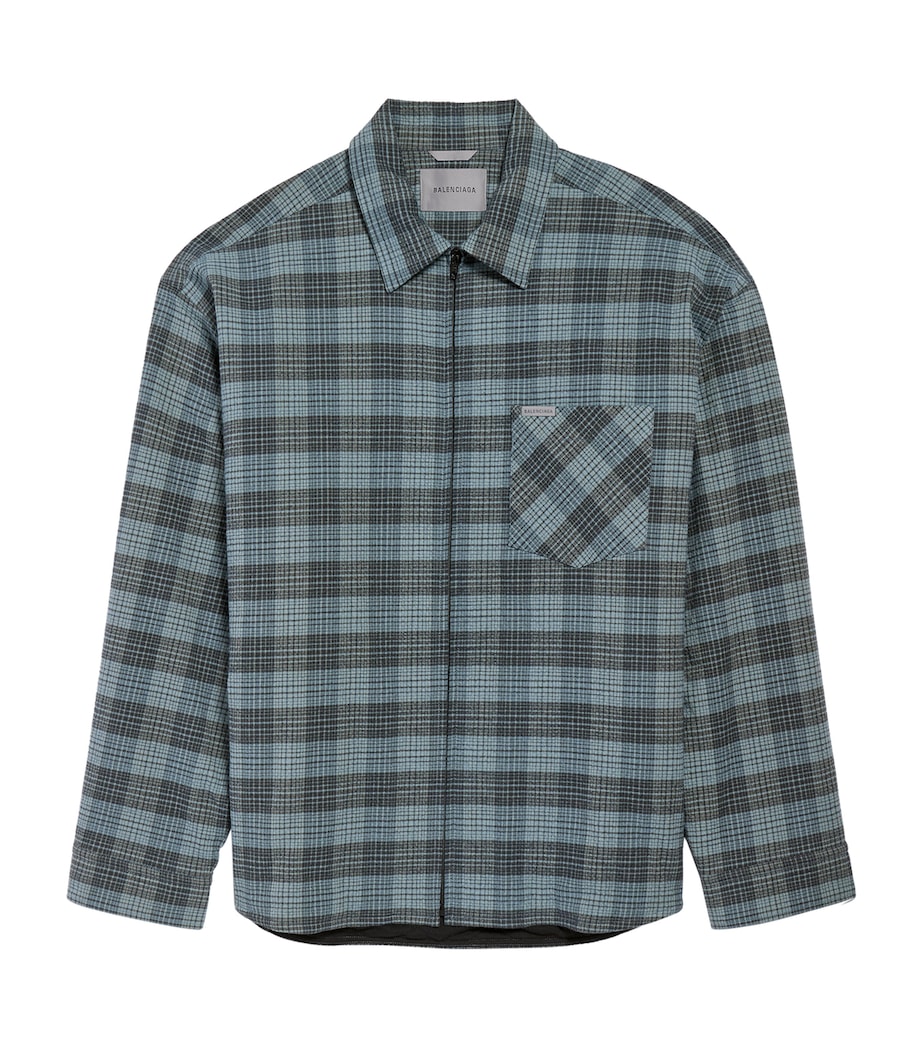 Balenciaga Mens Check Padded Overshirt Image 1