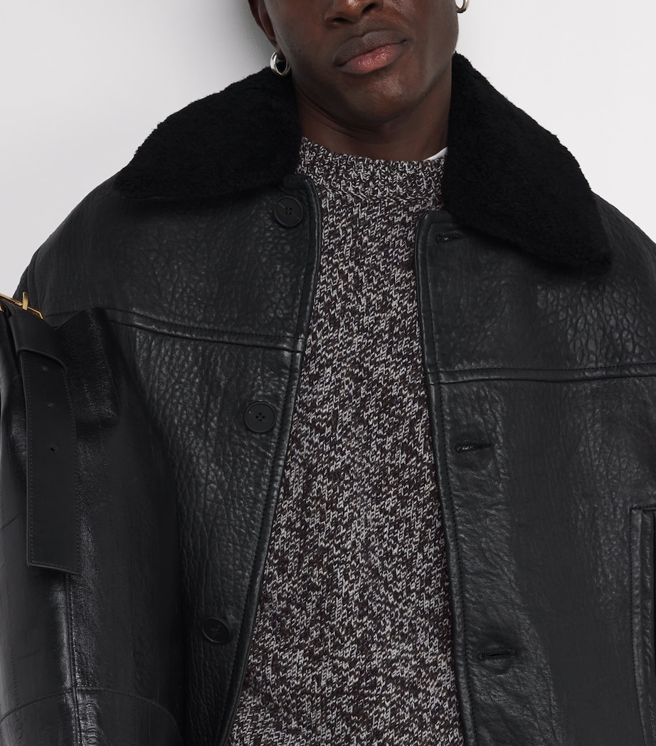 Lambswool Hemyl Sweater NAVY MOULINE Image 6