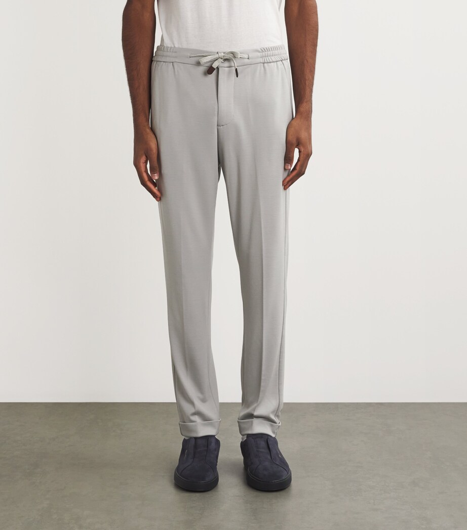 Virgin Wool Drawstring Trousers 02 ICE Image 3