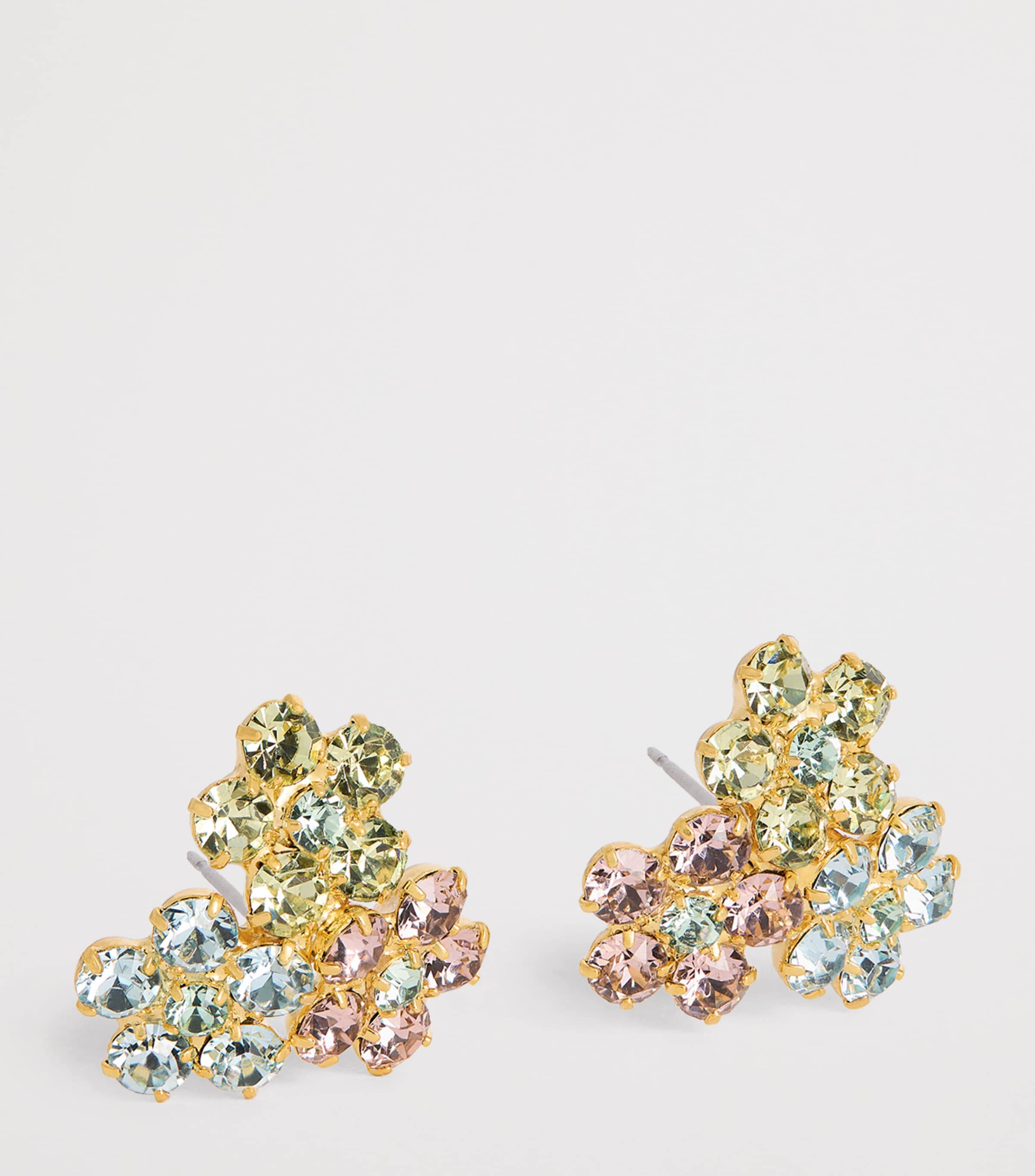 Jennifer Behr Gold-Plated Violet Stud Earrings Garden Image 3