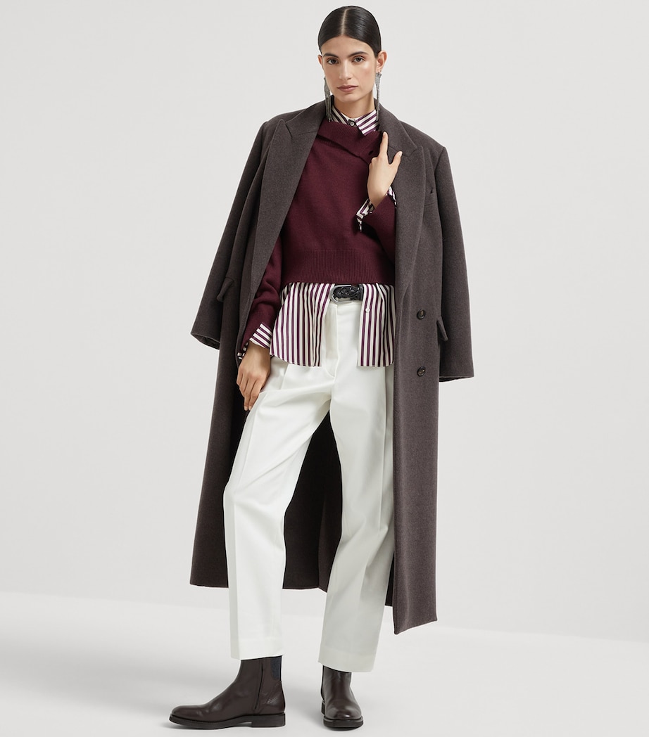 Cashmere Cropped High-Neck Sweater C9663 Image 4