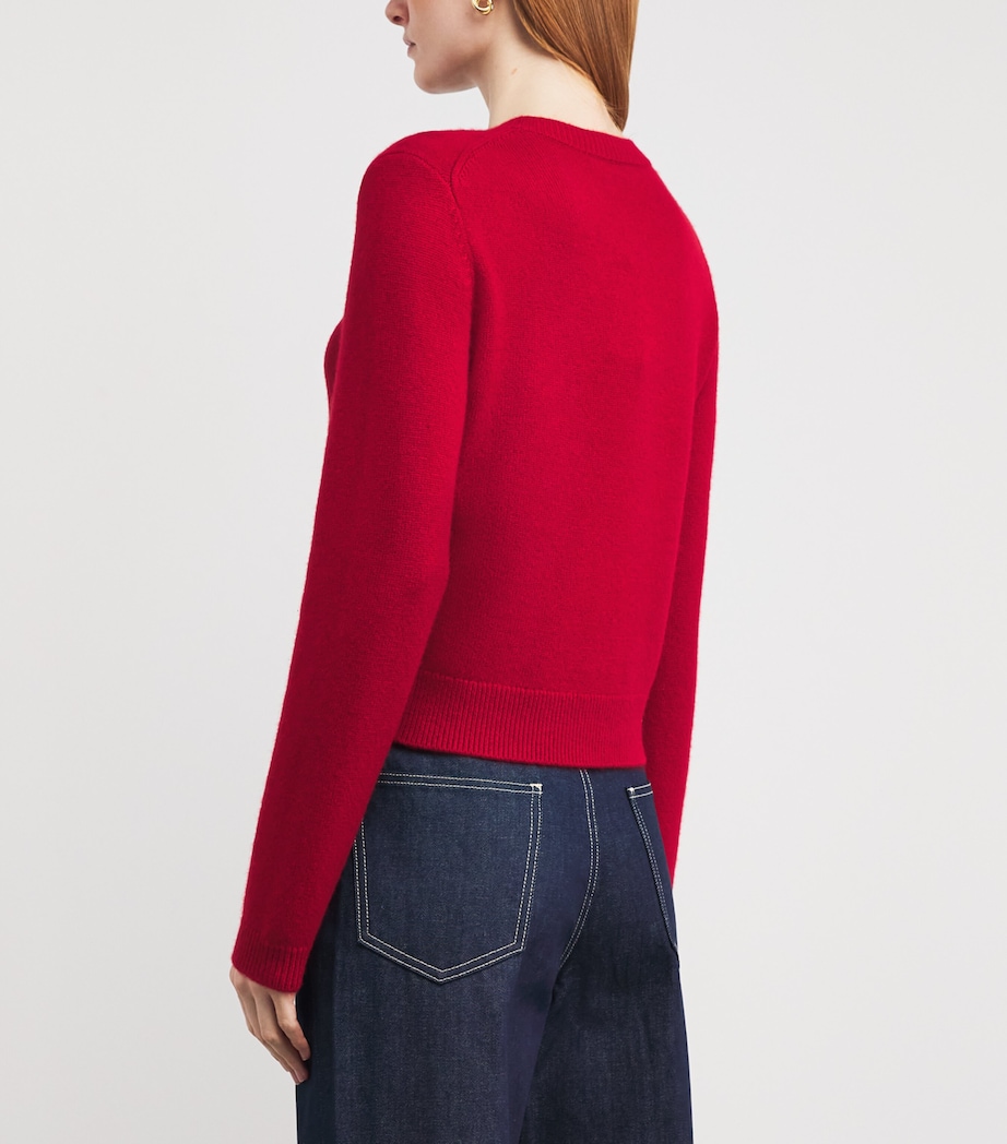 Cashmere Cardigan RED Image 4