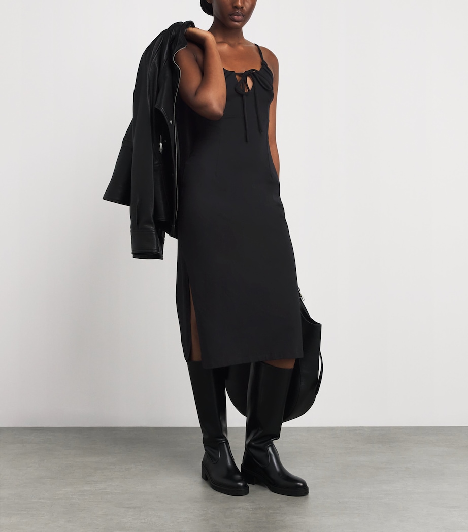 Cotton Mazal Mini Slip Dress BLACK Image 2