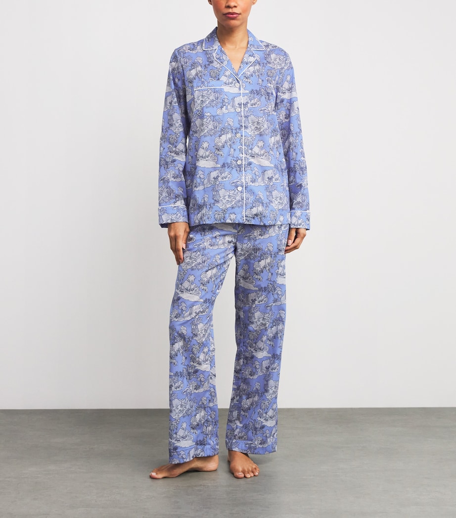 Cotton Island Print Pyjama Set BLUE Image 2