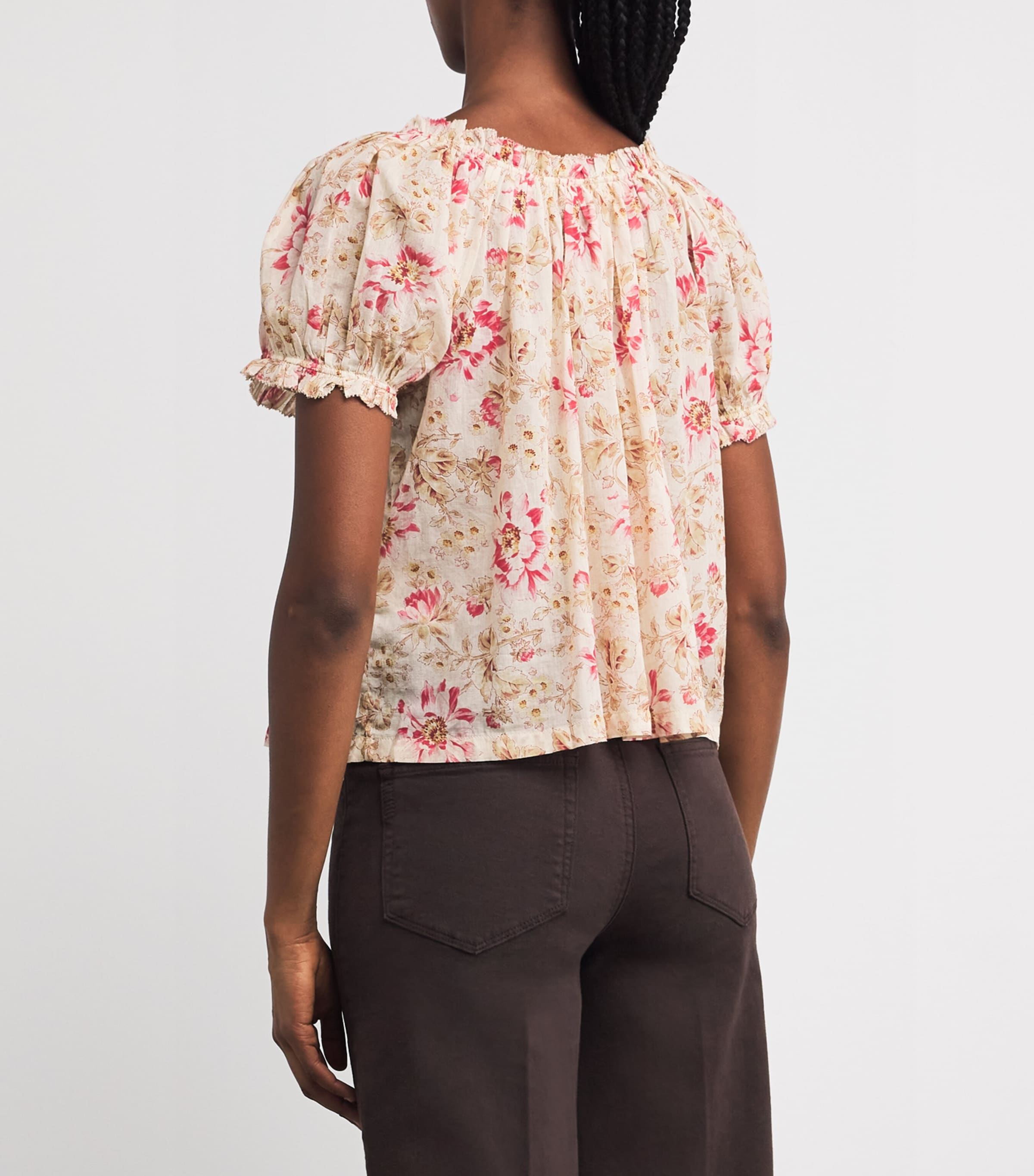 DÔEN Multi Organic Cotton Floral Frederica Blouse | Harrods UK