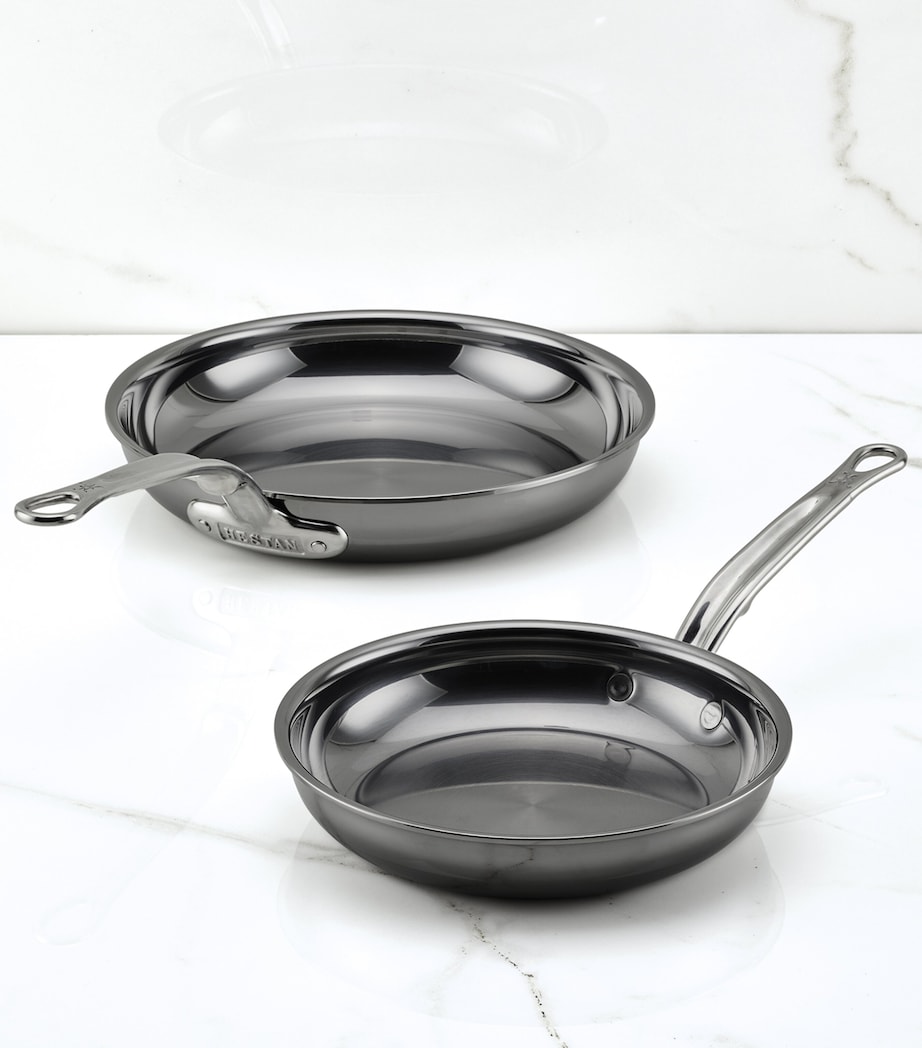 Hestan Set of 2 Nanobond Skillets Stainless Steel Image 3