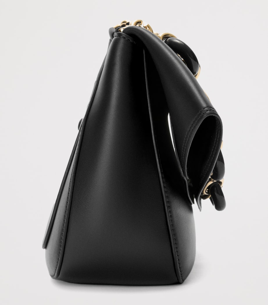 Medium Leather Ola Shoulder Bag BLACK Image 5