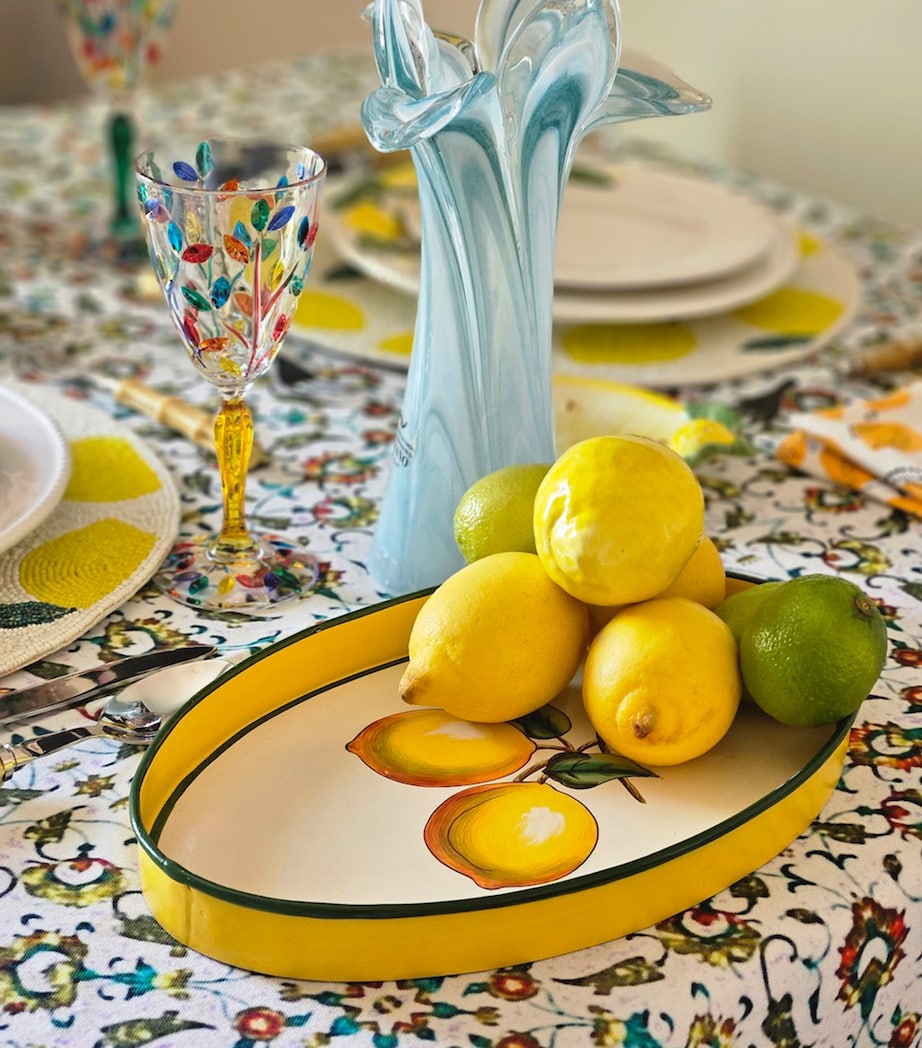 Iron Lemon Tray (43cm x 30cm) YELLOW Image 2