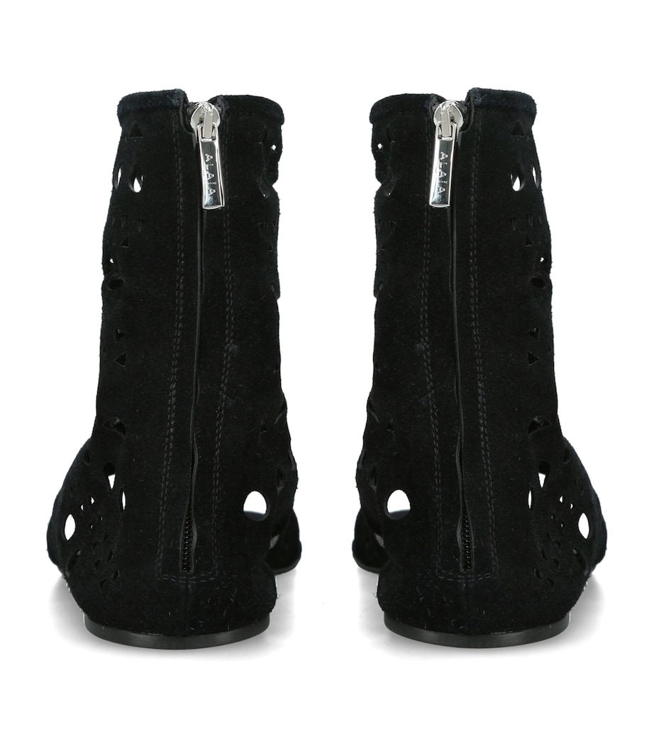 Alaïa Suede Neo Vienne High Sandals Black Image 2