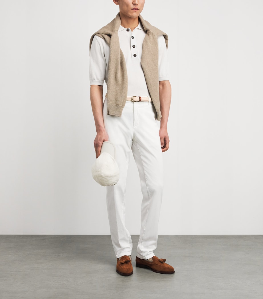 Eleventy Cotton Woven Belt Sabbia Image 4