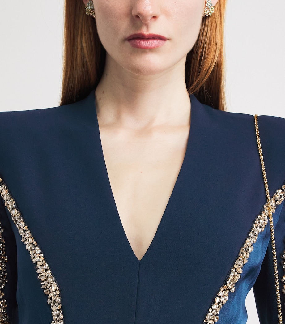 Jenny Packham Womens Ghost Orchid Gown Blackthorn Blue Image 3