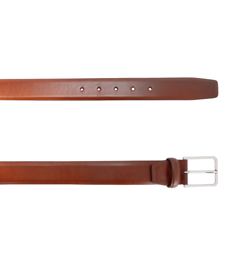 Leather Square Belt BROWN Image 2