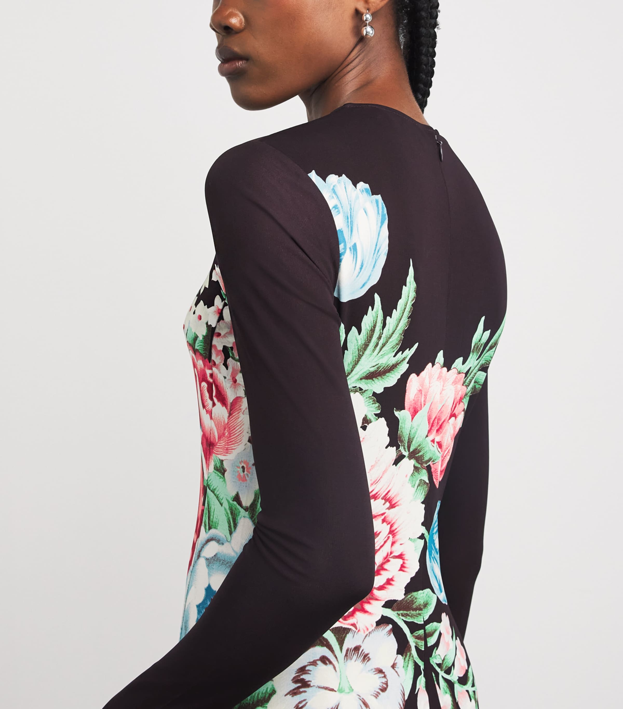 Jersey Floral Midi Dress 200 BROWN FLORAL Image 4