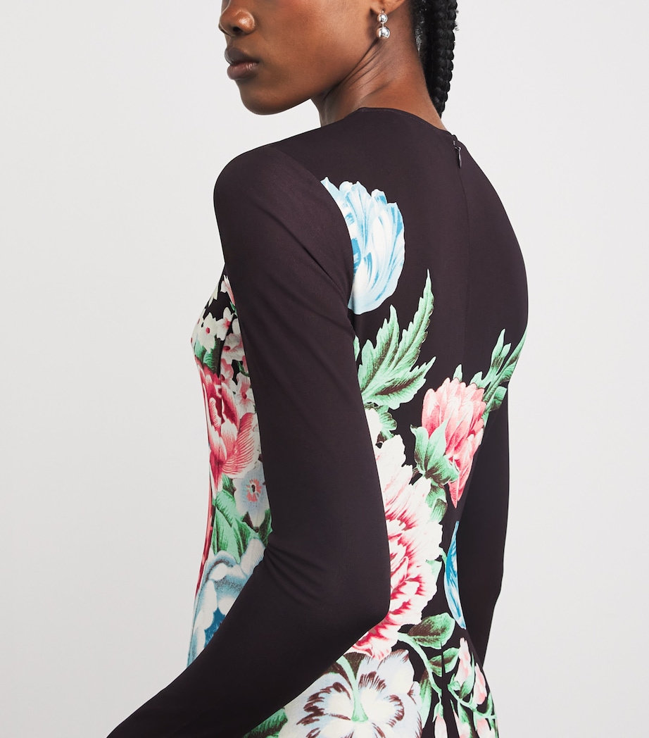 Jersey Floral Midi Dress 200 BROWN FLORAL Image 4