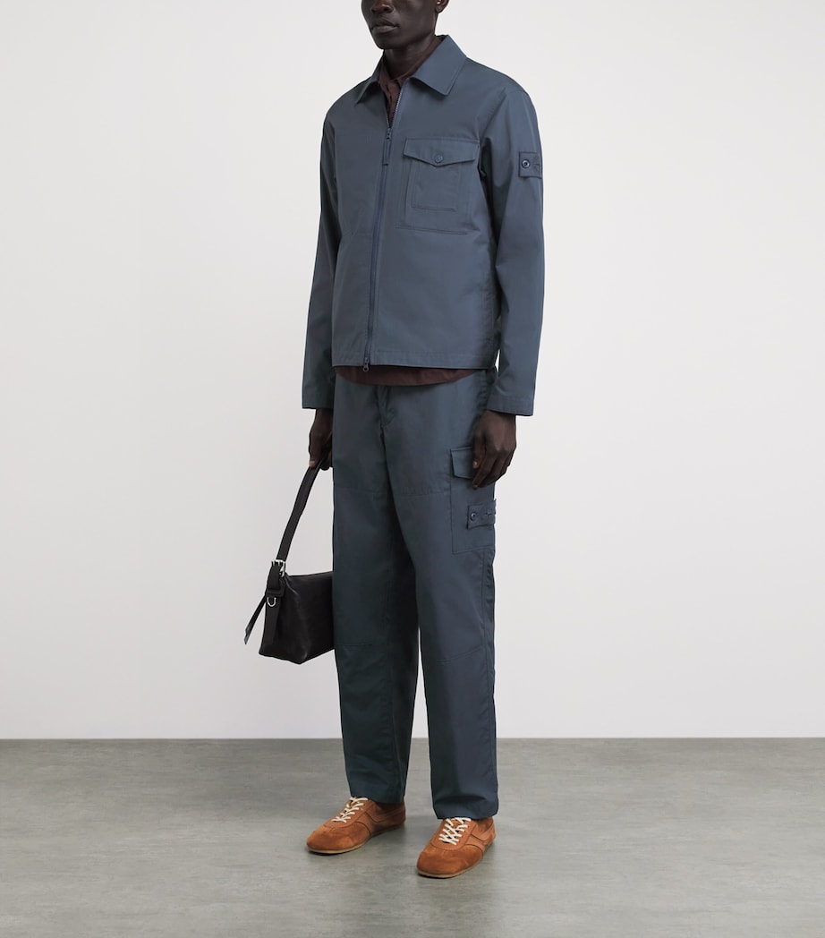 Stone Island Mens Cotton-Canvas All-Weather Ghost Trousers Image 2