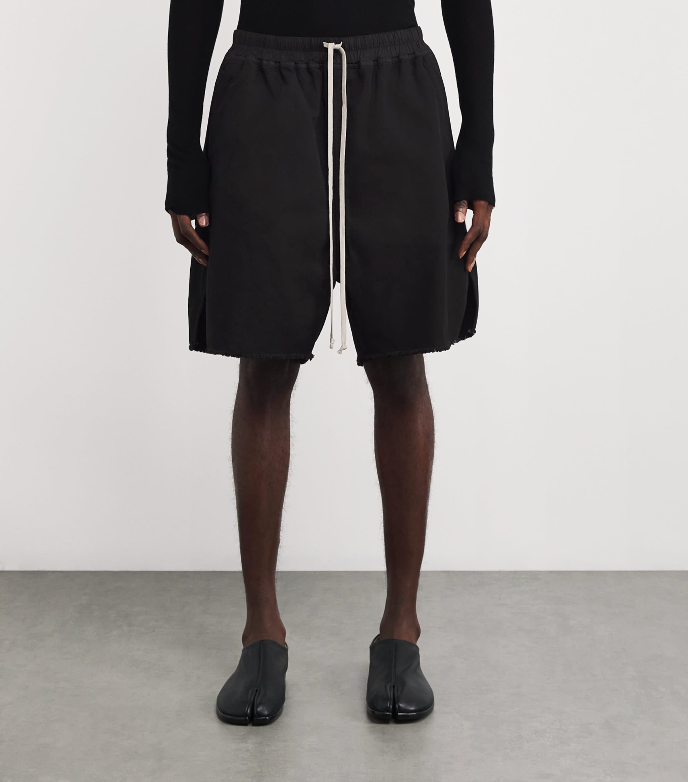 Rick Owens Mens Back-Zip Sweatshorts Image 3