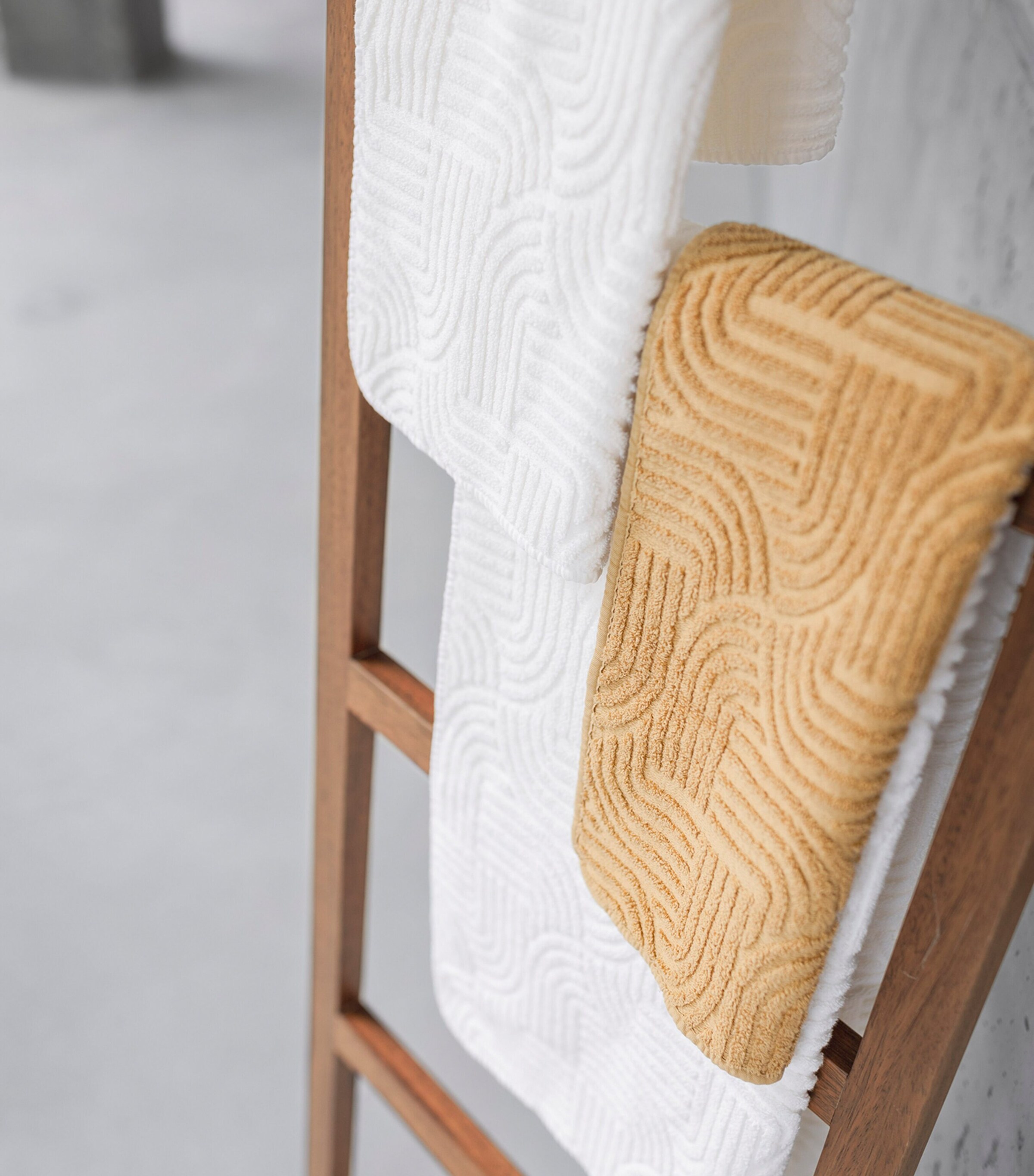 Abyss & Habidecor Egyptian Cotton Olly Hand Towel (55cm x 100cm) Ivory Image 6