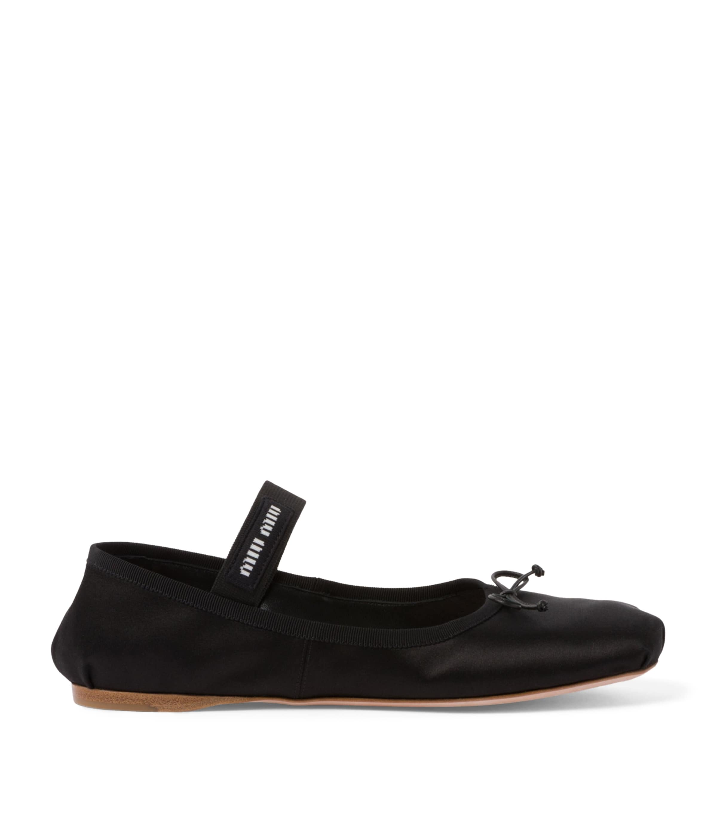 靴 Mary Jane Crystal Ribbon Satin Flats 37 Mary Jane Crystal Ribbon Satin Flats 37（Leonie Ballet