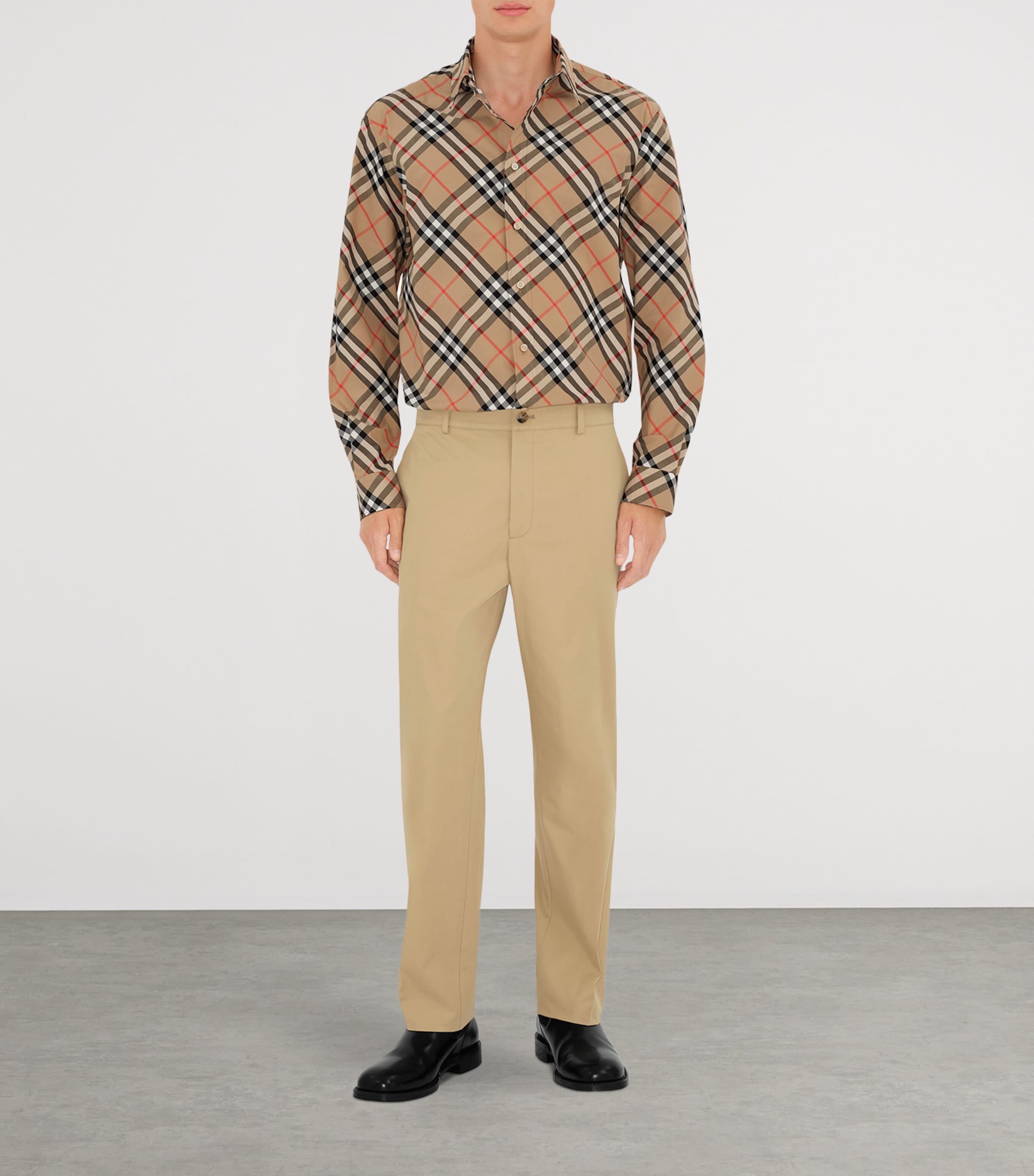 Cotton Check Shirt SAND IP CHECK Image 2