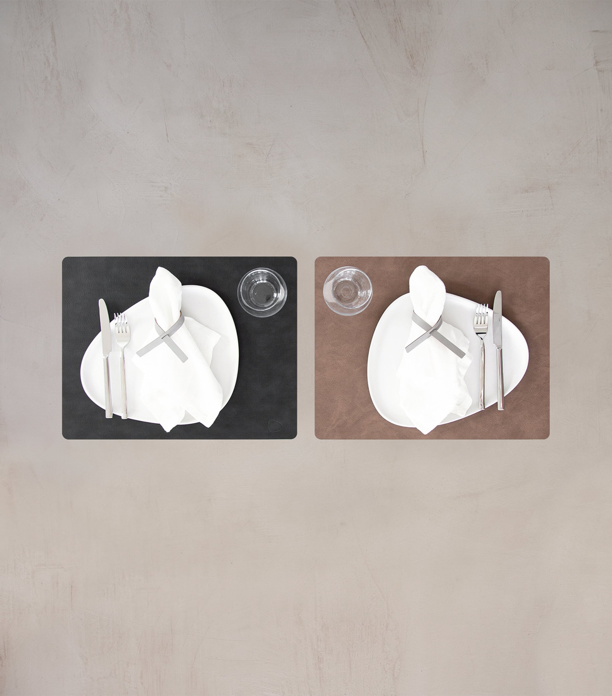 Square Placemats (Set of 4) BLACK/BROWN Image 2