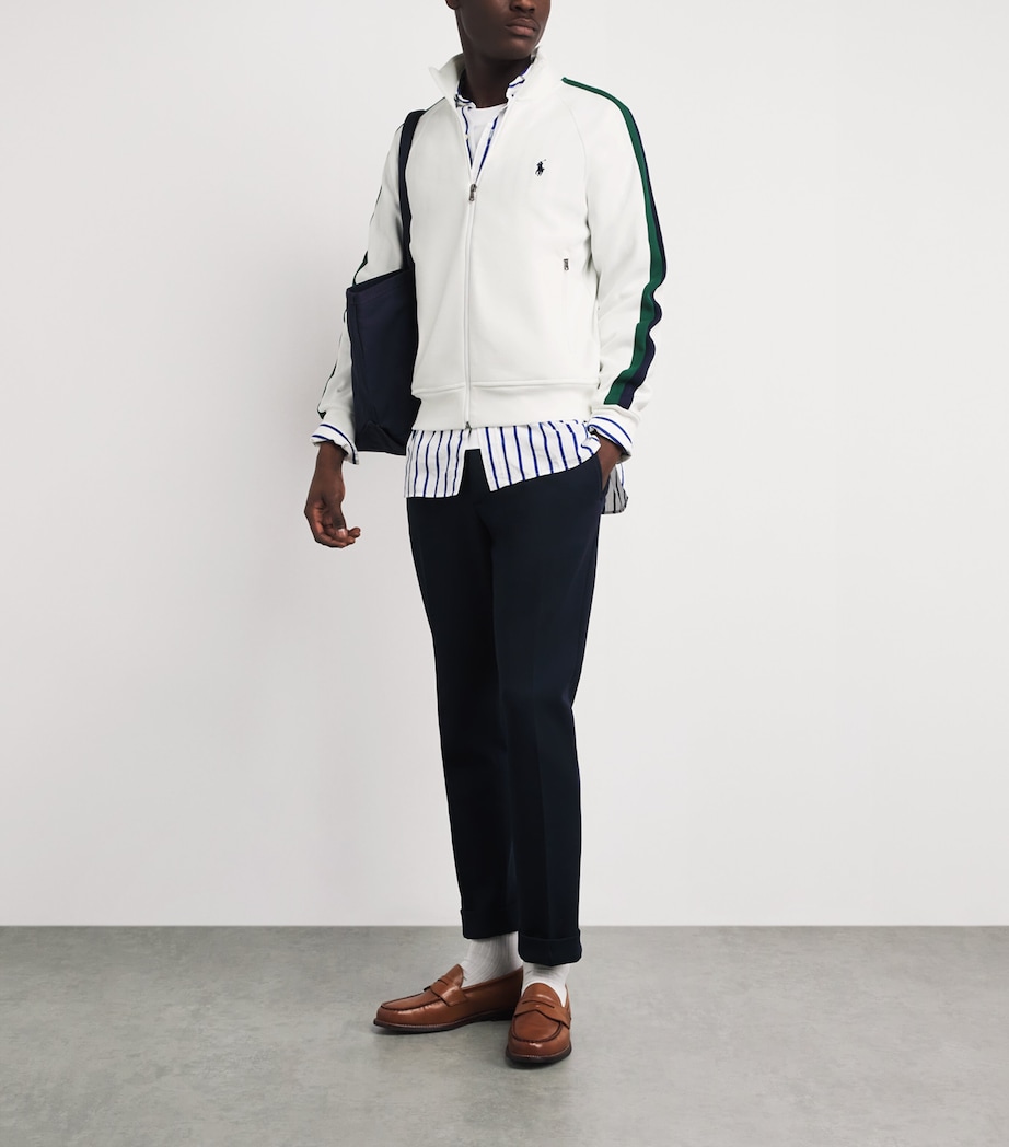 Polo Ralph Lauren Mens Double-Knit Track Jacket White Image 2