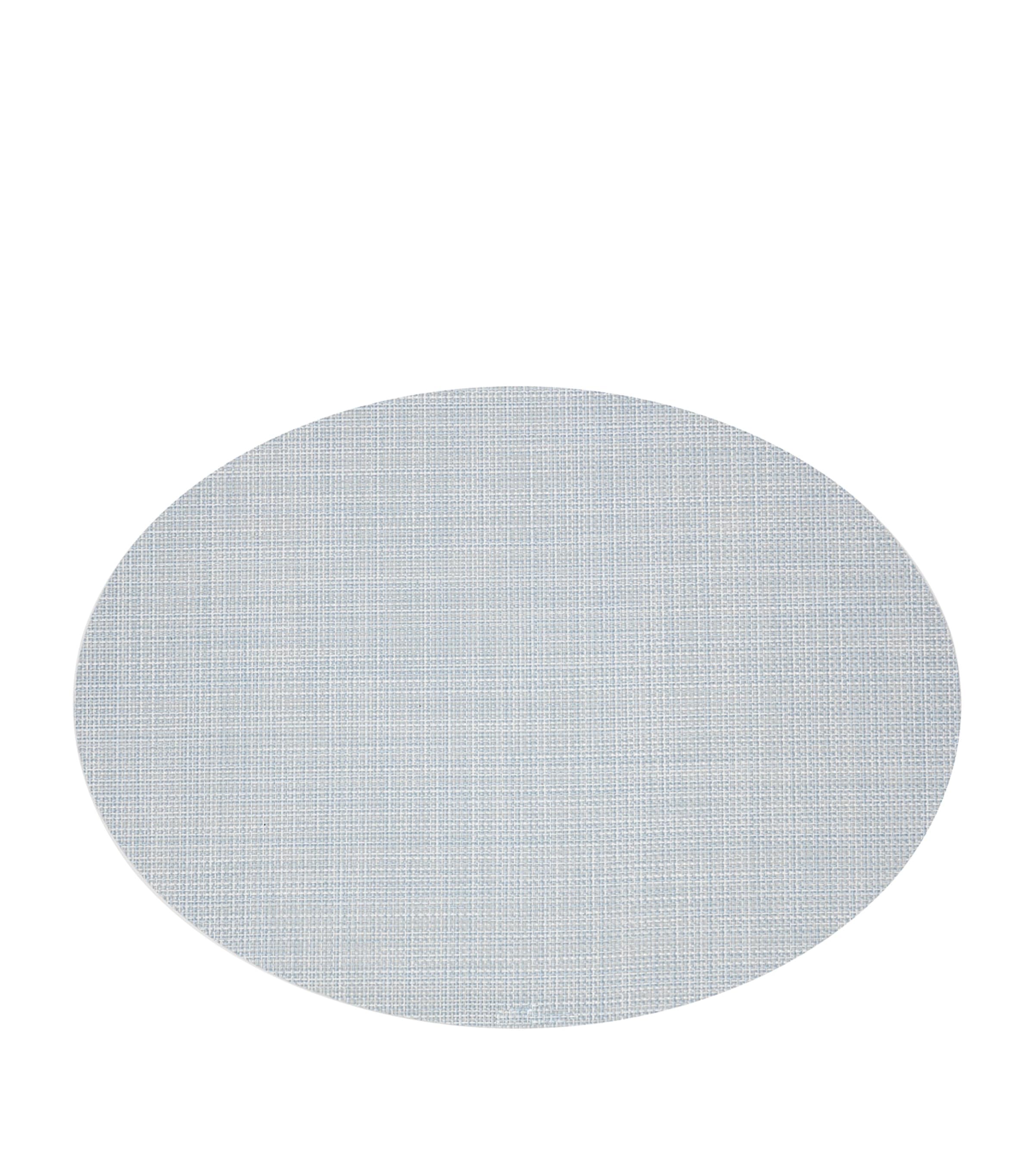 Chilewich Mini Basketweave Oval Placemat In Blue