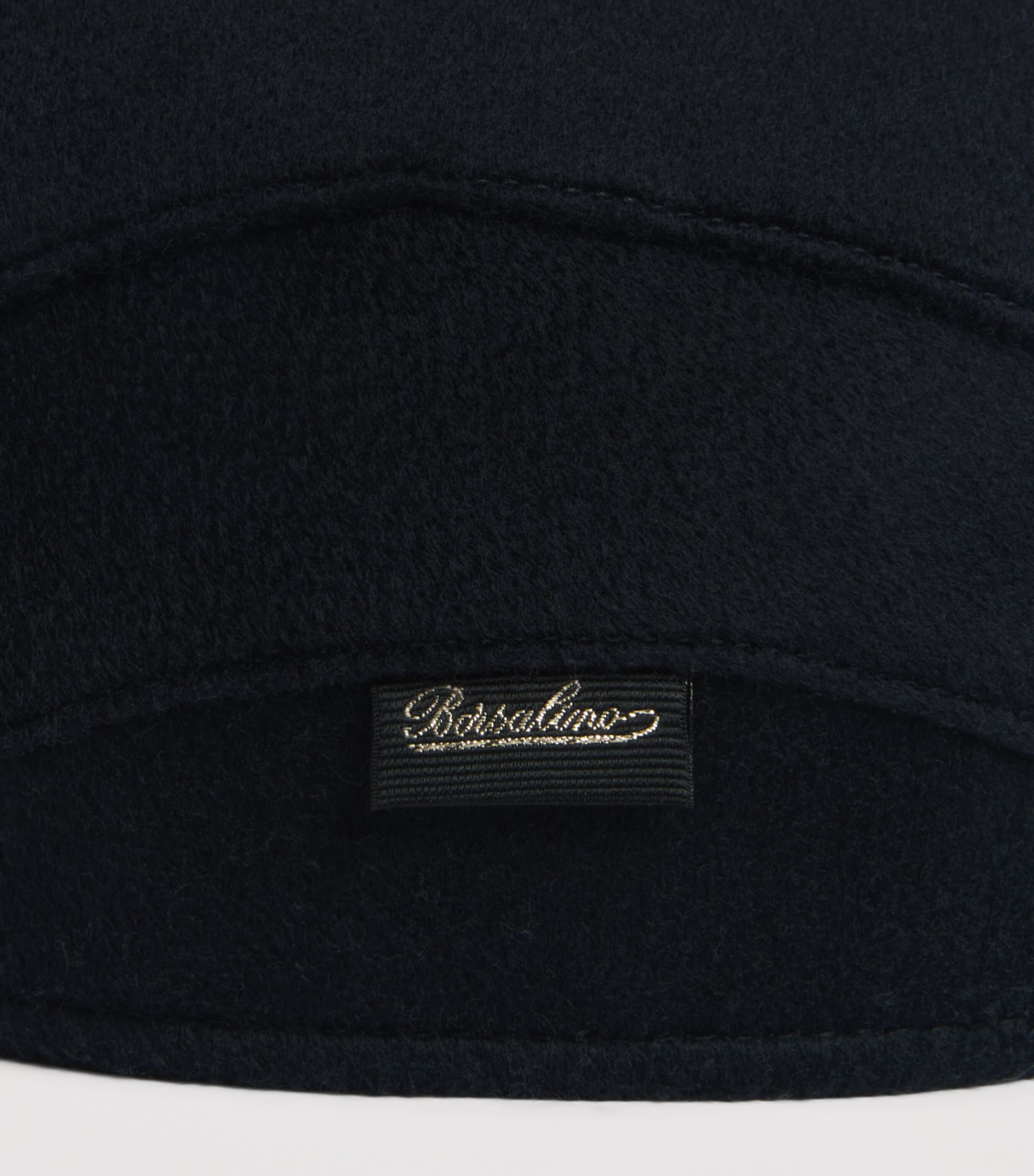 Borsalino Cashmere Vincenzo Flat Cap Unito Blu Navy Image 3