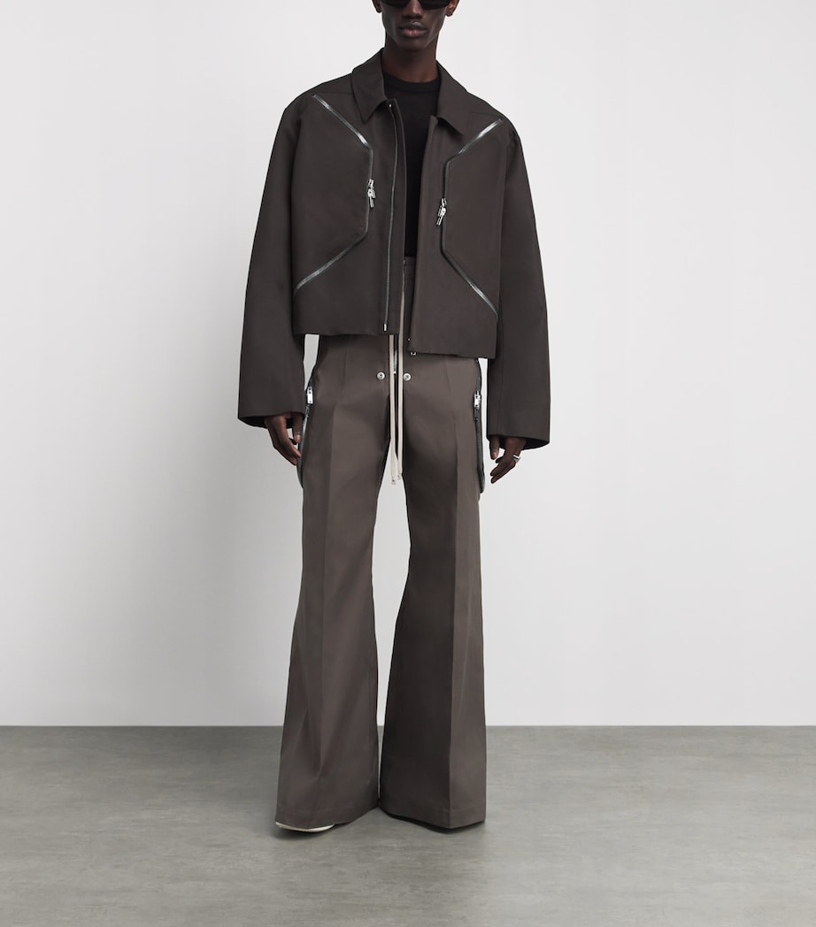 Rick Owens Mens Cotton Heizer Belas Cargo Trousers Dark Dust/ Image 2