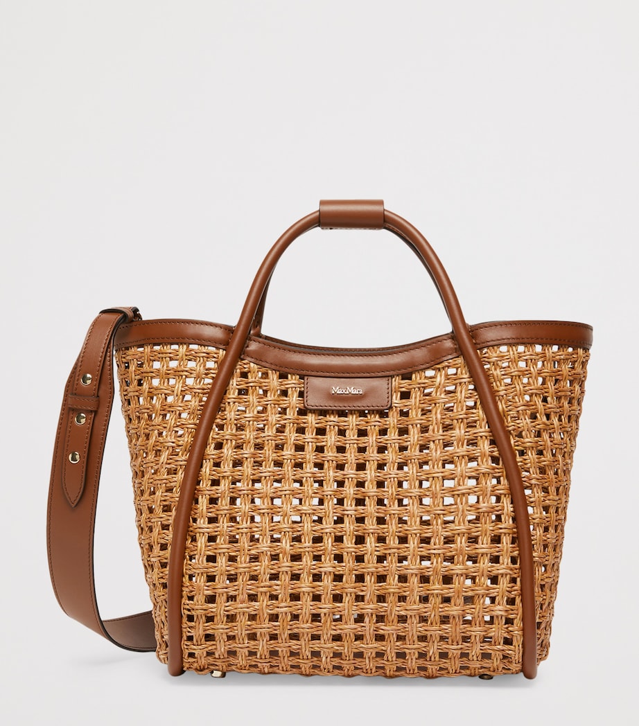 Max Mara Woven Tote Bag Beige Image 3