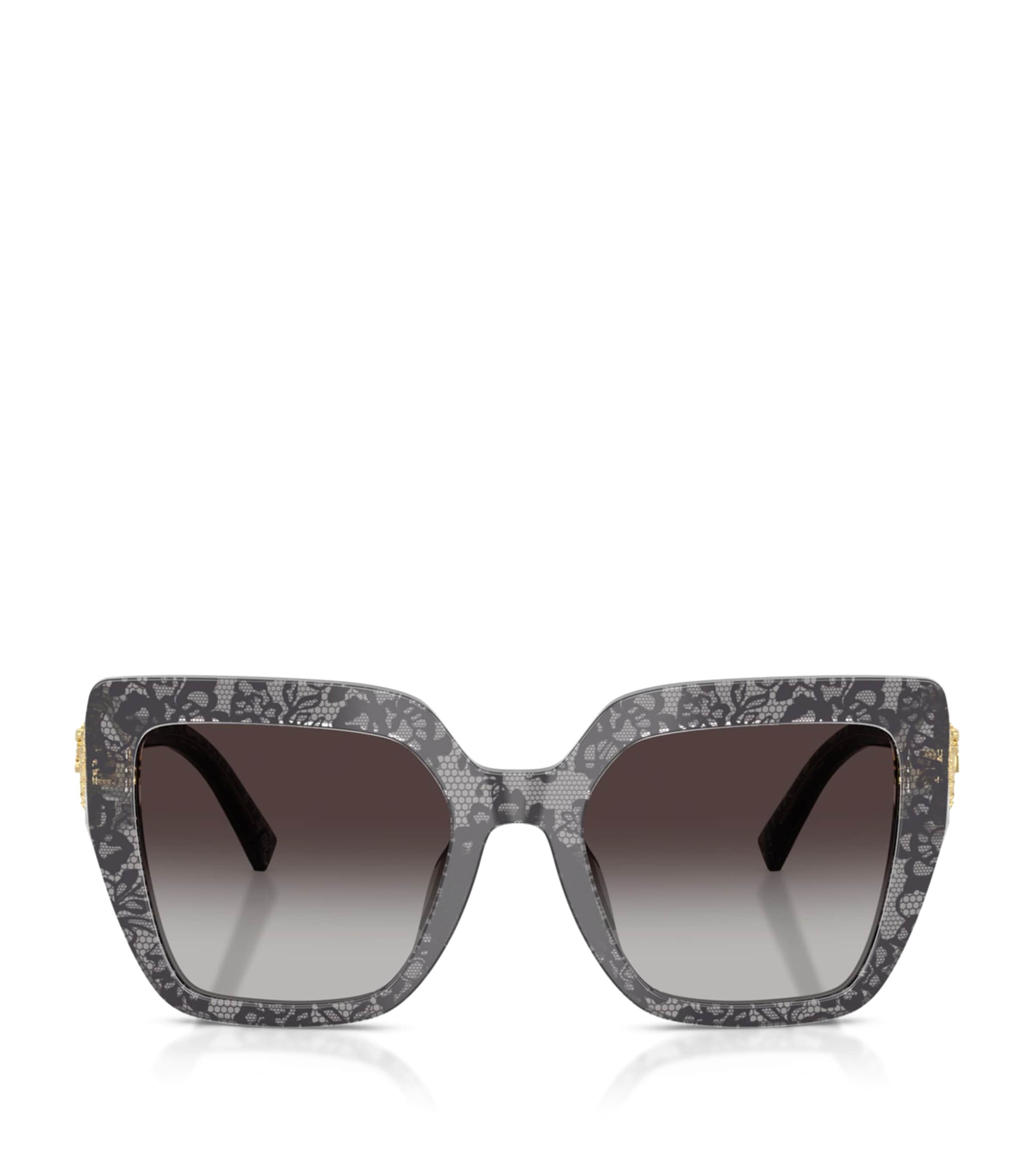 Dolce&Gabbana Lace Print Square Sunglasses Grey Image 1
