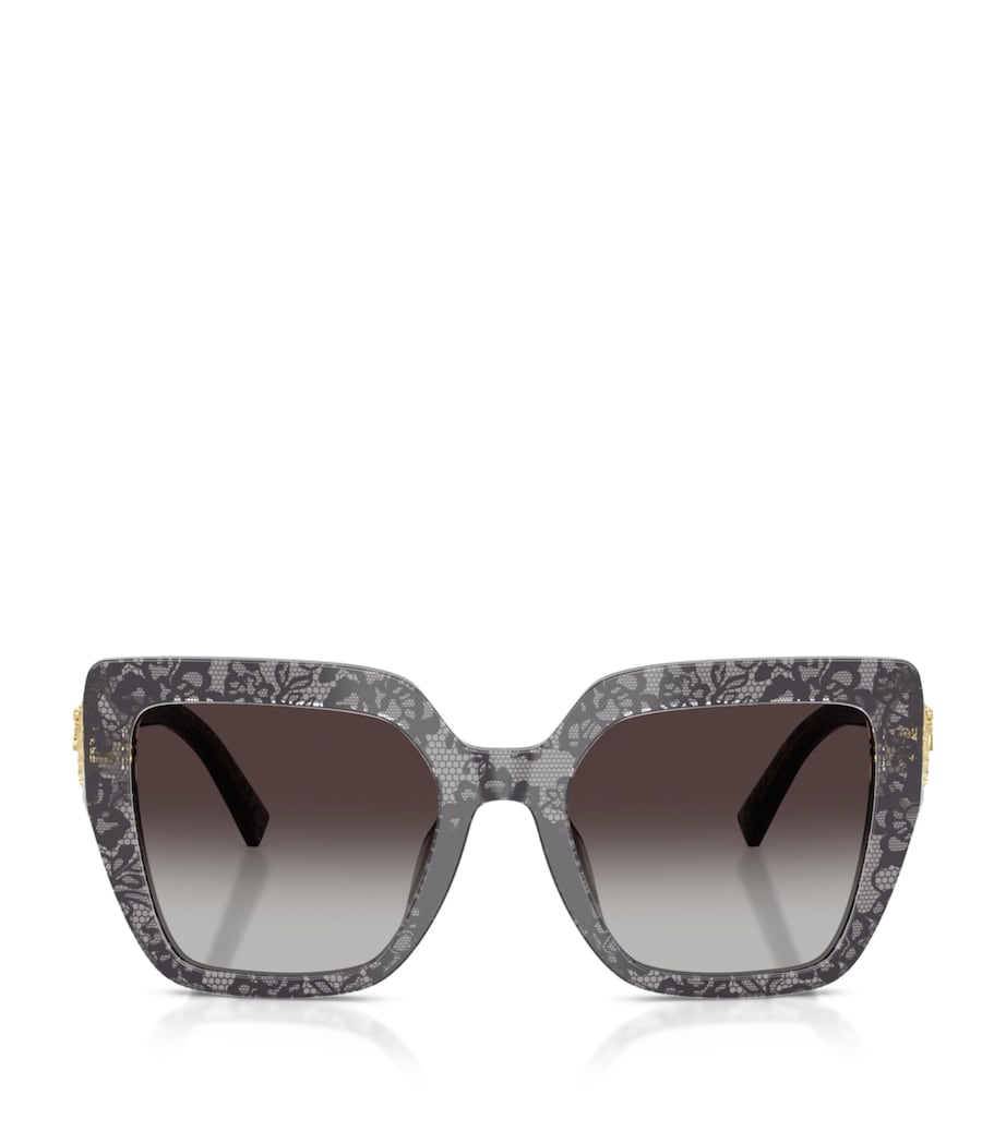 Dolce&Gabbana Lace Print Square Sunglasses Grey Image 1
