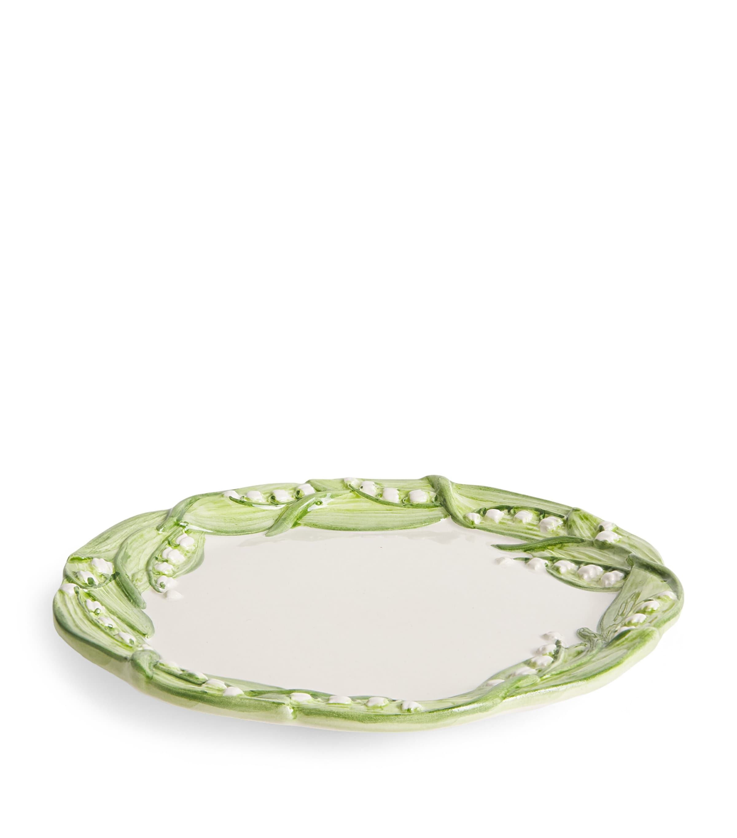 Lilly of the Valley Dinner Plate (21cm) WHITE/GREEN Image 1